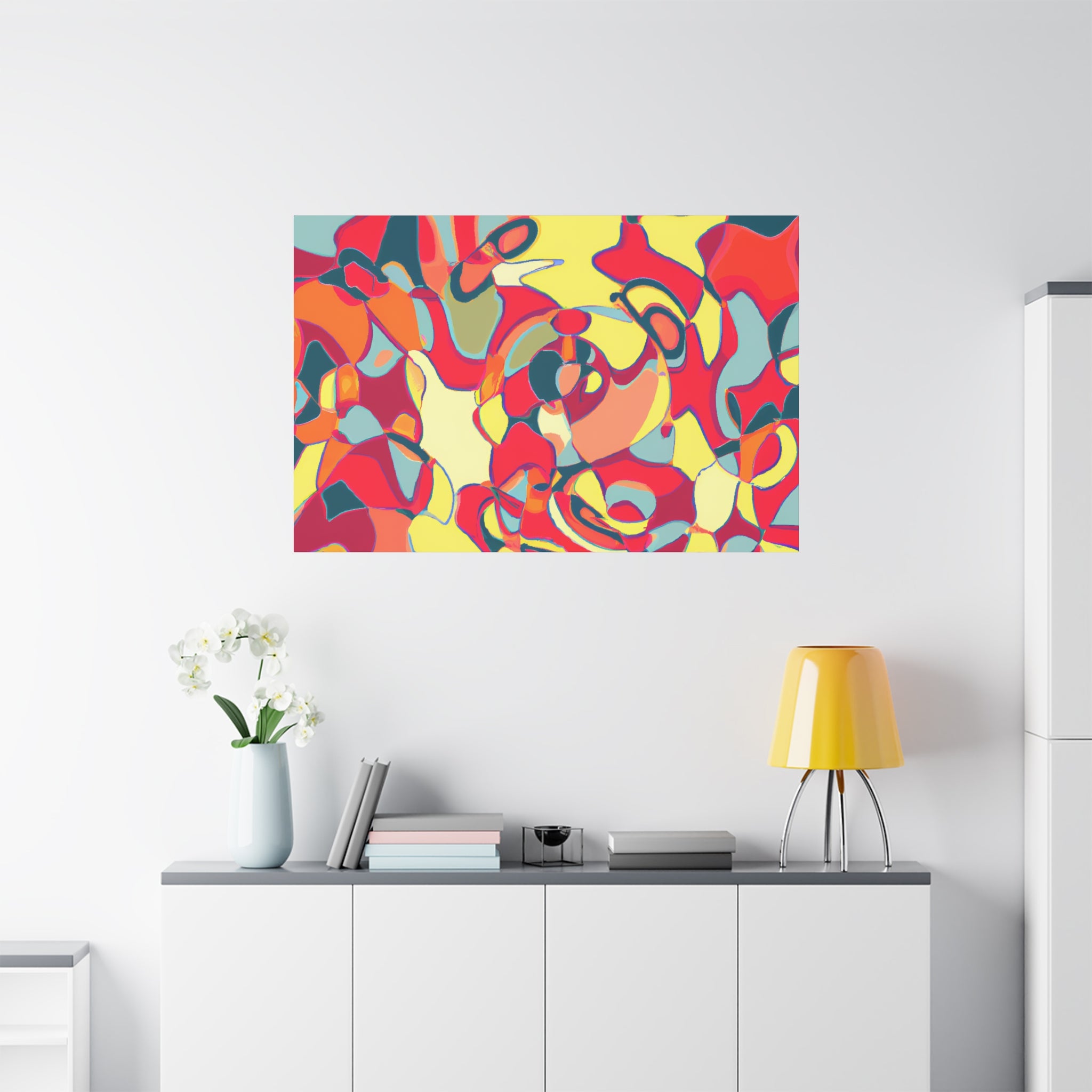 Vibrant Abstract Melange Canvas Art Print - Canvas