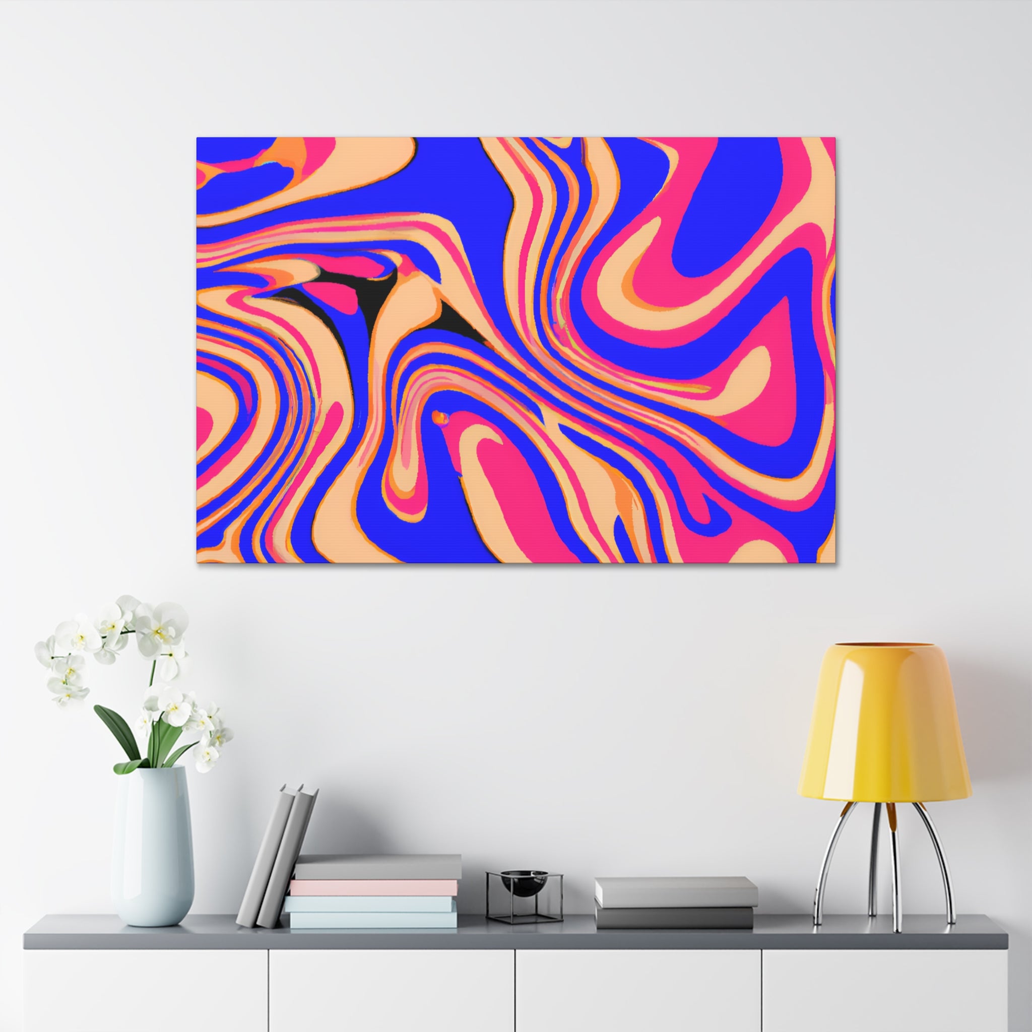 Psychedelic Swirls Abstract Art Canvas - Canvas