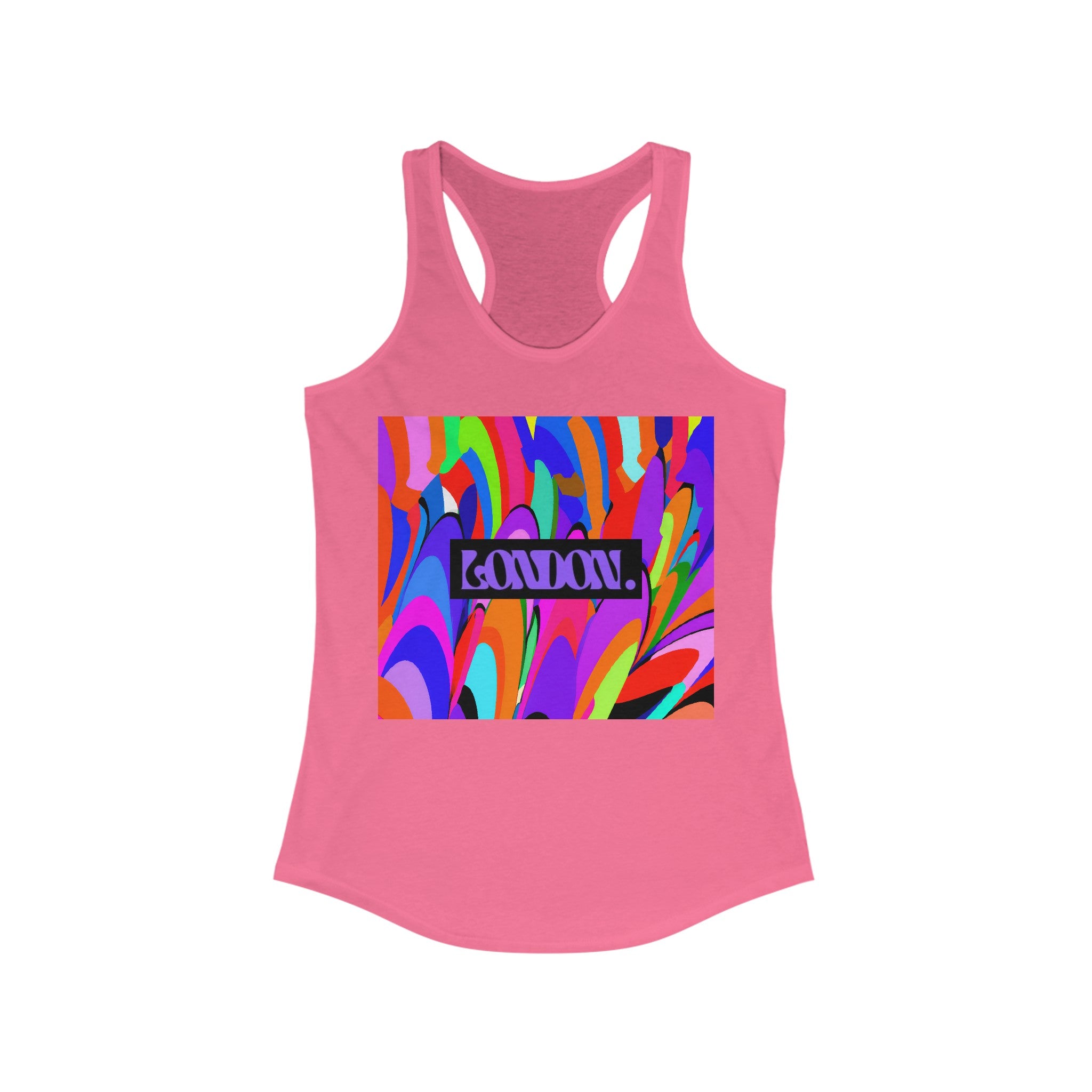 "Groovy Glam: A Kaleidoscope of Vintage" - Racerback Tank Top