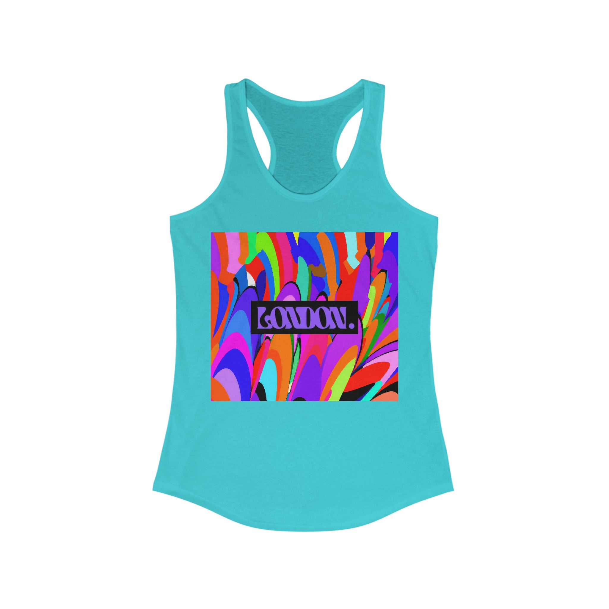 "Groovy Glam: A Kaleidoscope of Vintage" - Racerback Tank Top