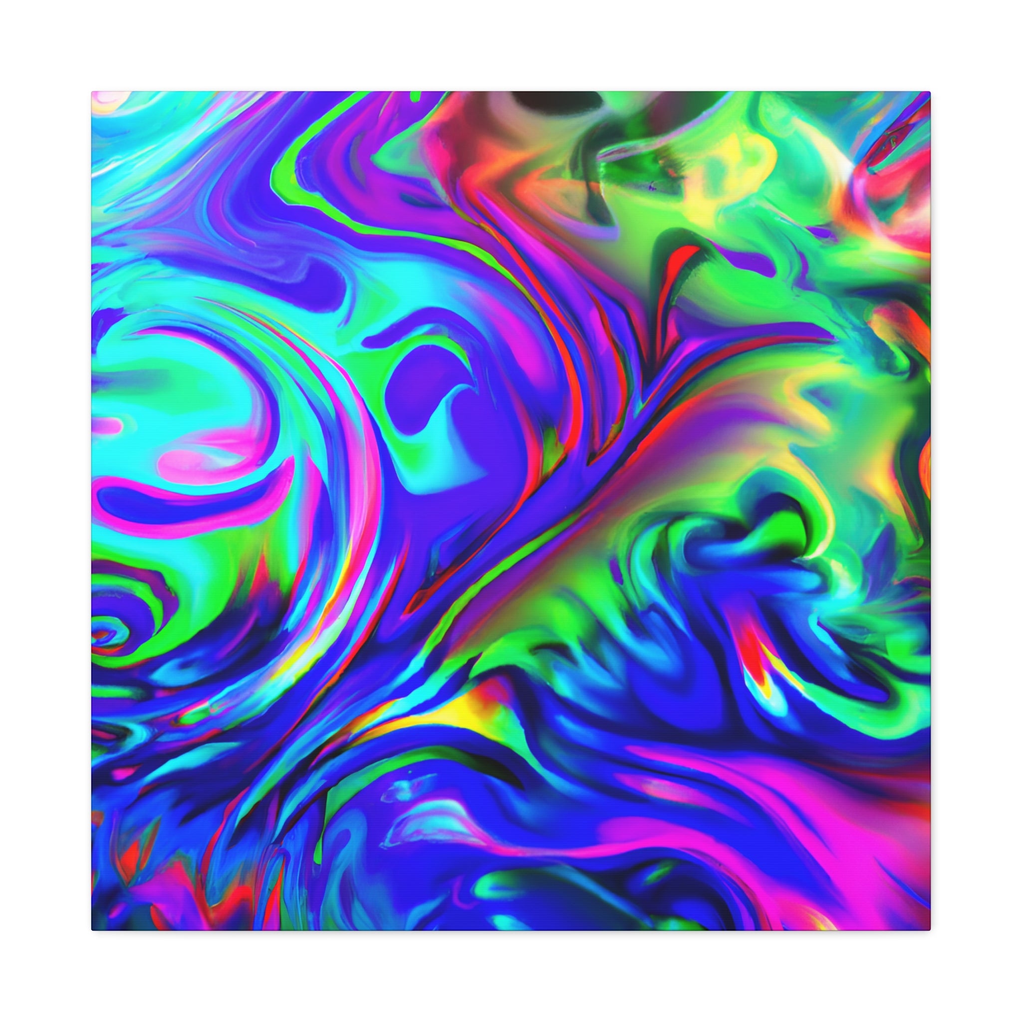 Psychedelic Swirls Abstract Art Canvas - Canvas