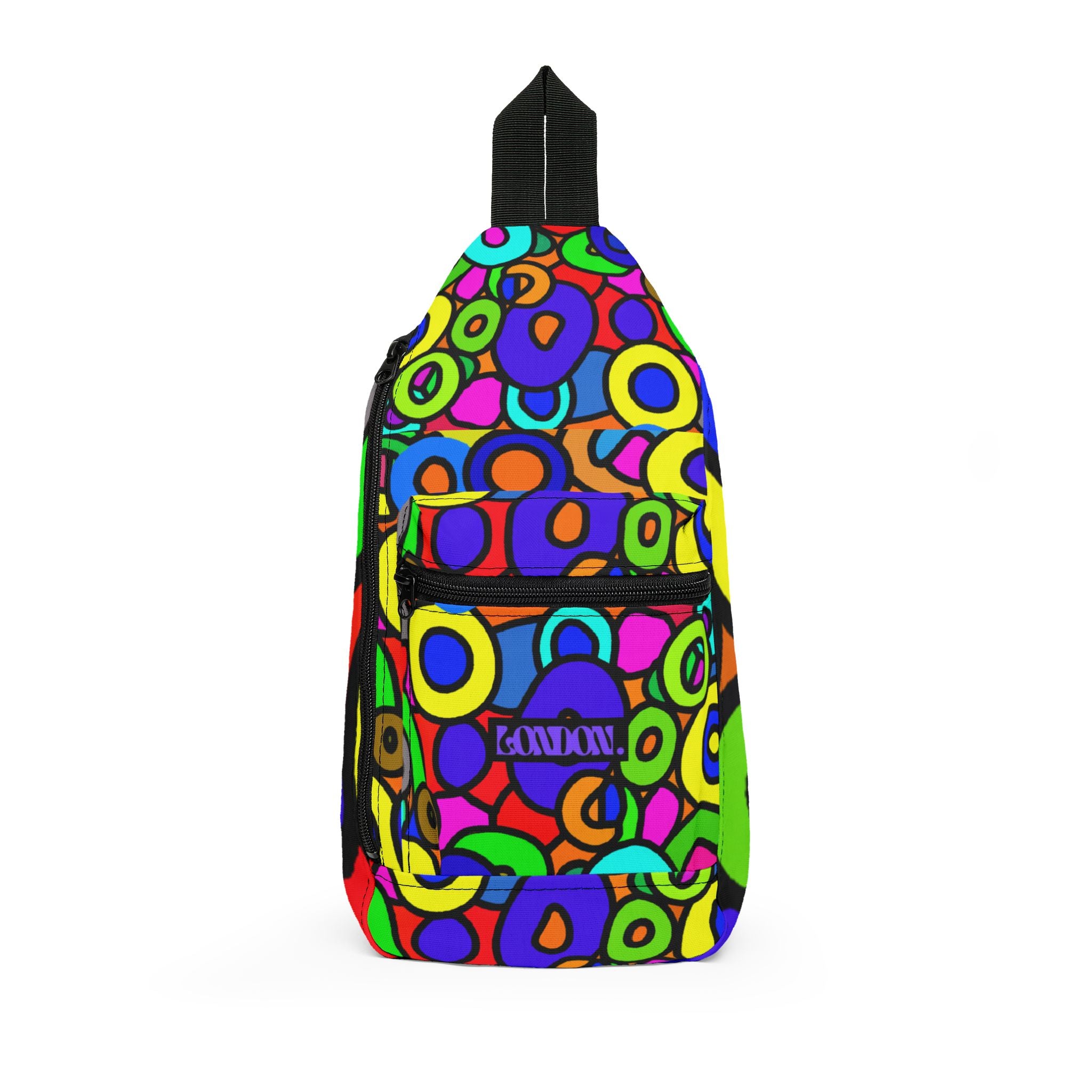 "Neon Prism Groove" - Sling Bag