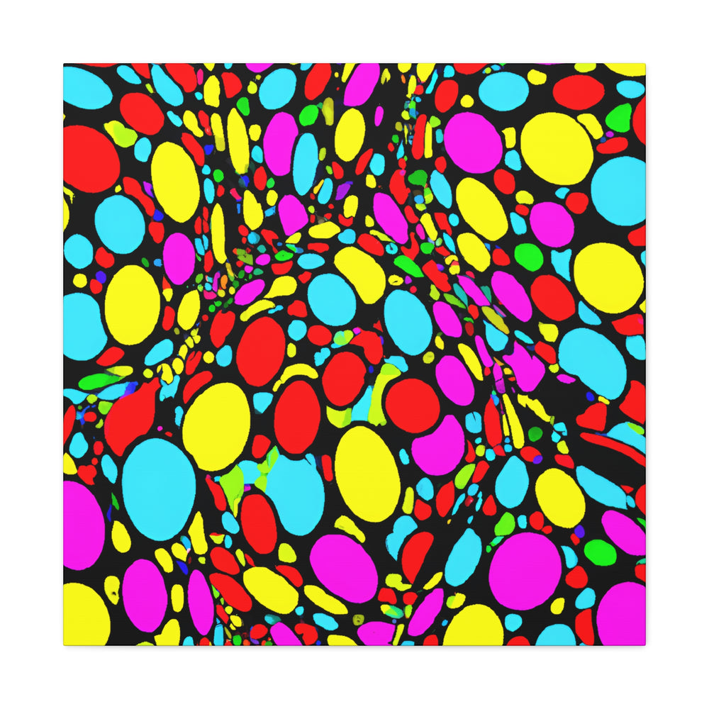 Vibrant Abstract Cell Party Canvas Art Print - Canvas