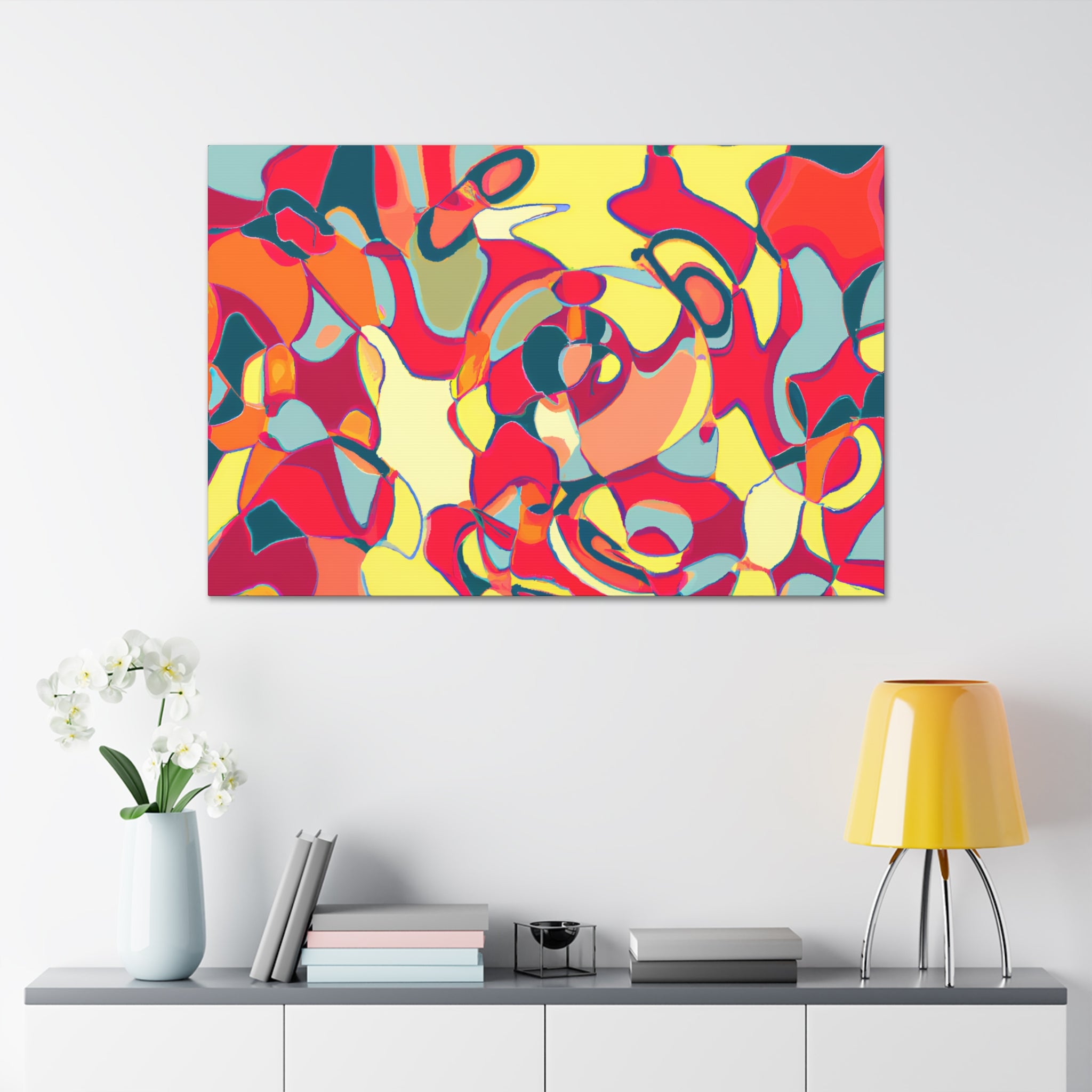 Vibrant Abstract Melange Canvas Art Print - Canvas