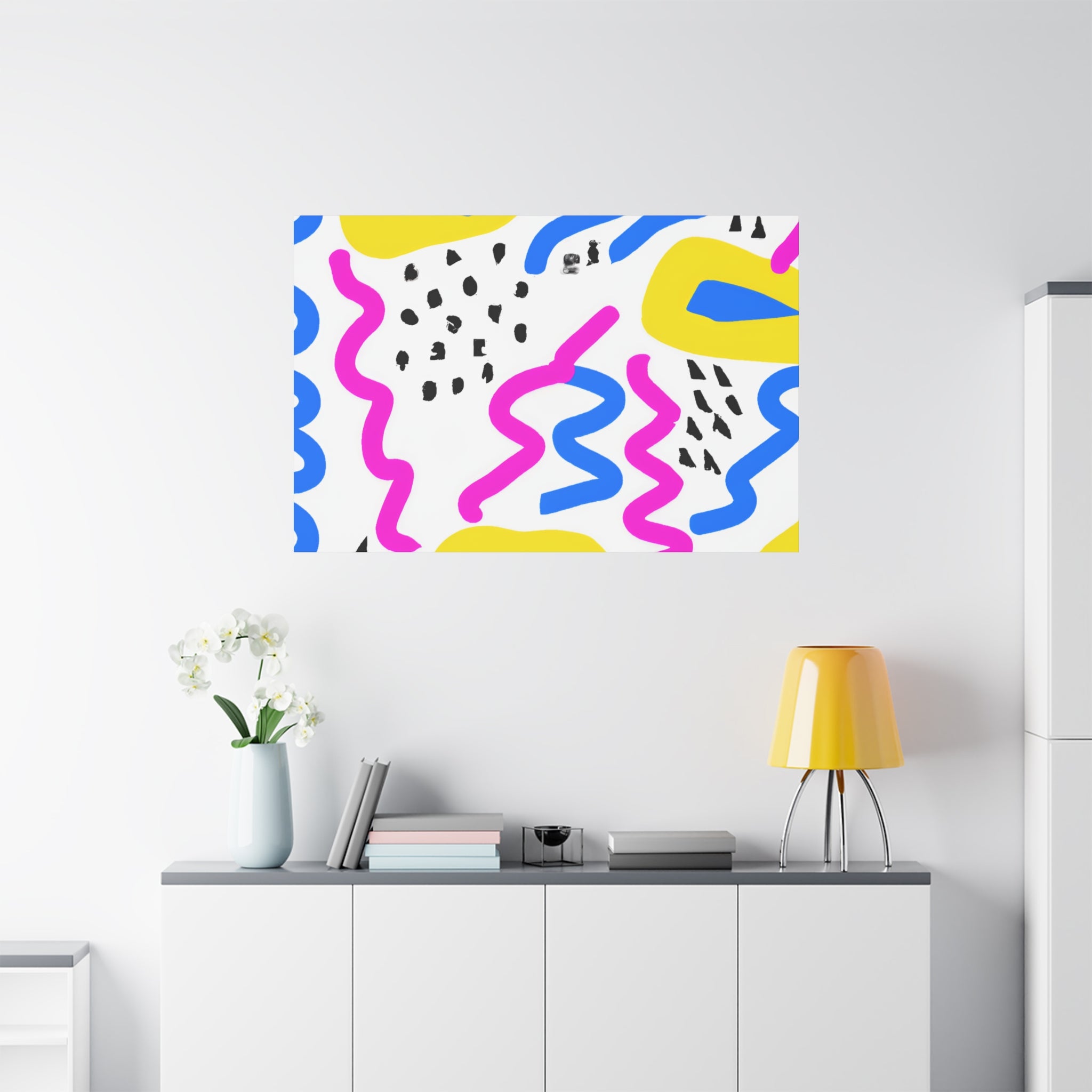Vibrant Abstract Serpentine Dance Canvas Art - Canvas