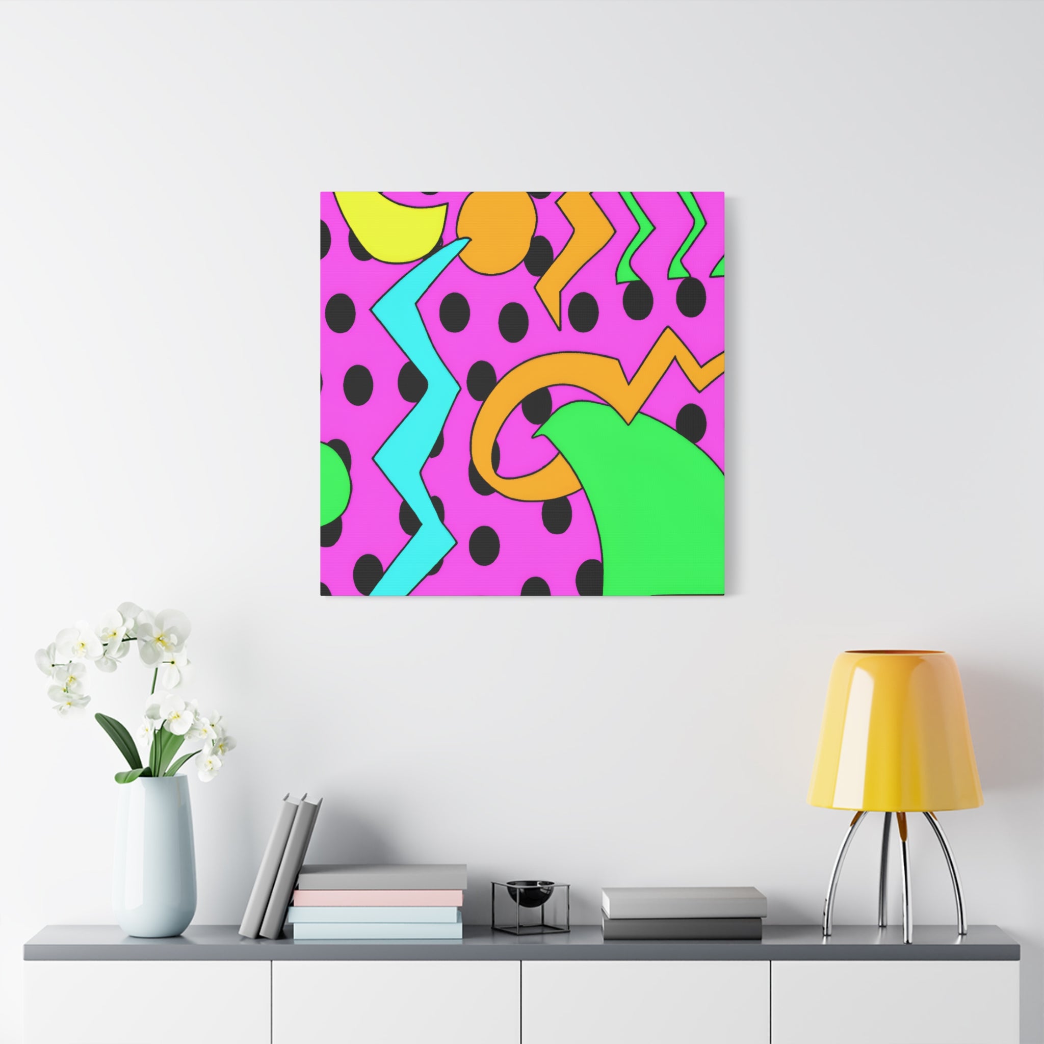 Vibrant Retro Pop Art Explosion Canvas Print - Canvas