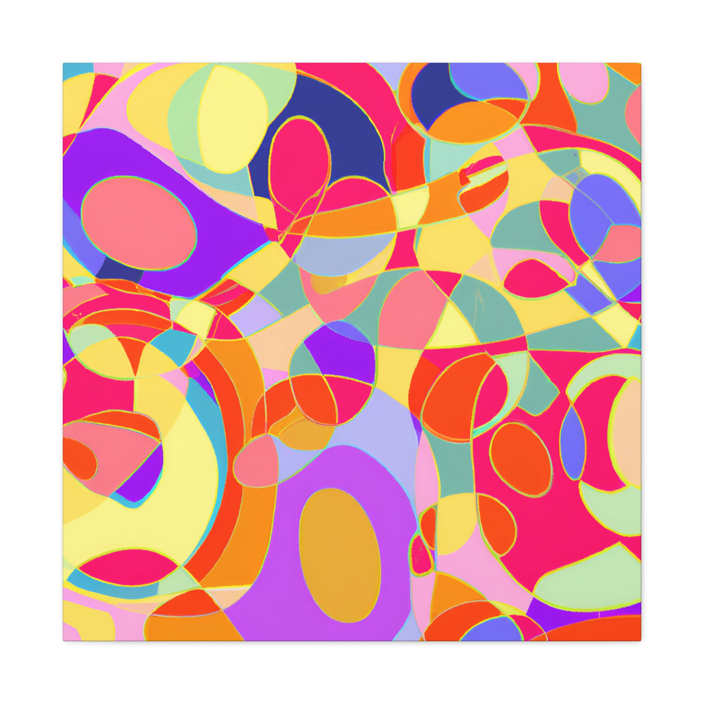 Vibrant Abstract Geometric Melange Canvas Art Print - Canvas