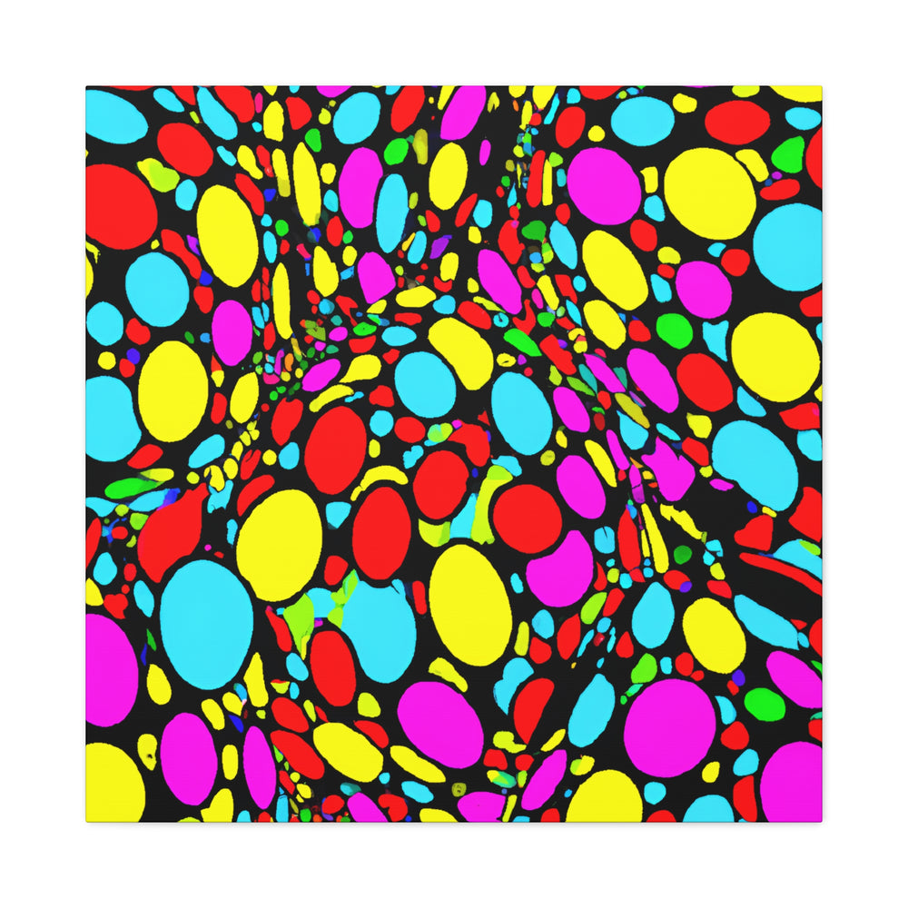 Vibrant Abstract Cell Party Canvas Art Print - Canvas
