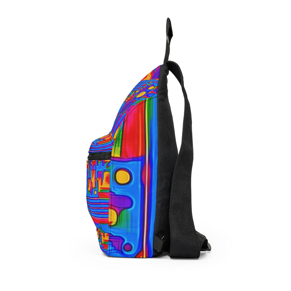 "Geometric Groove Emporium" - Sling Bag