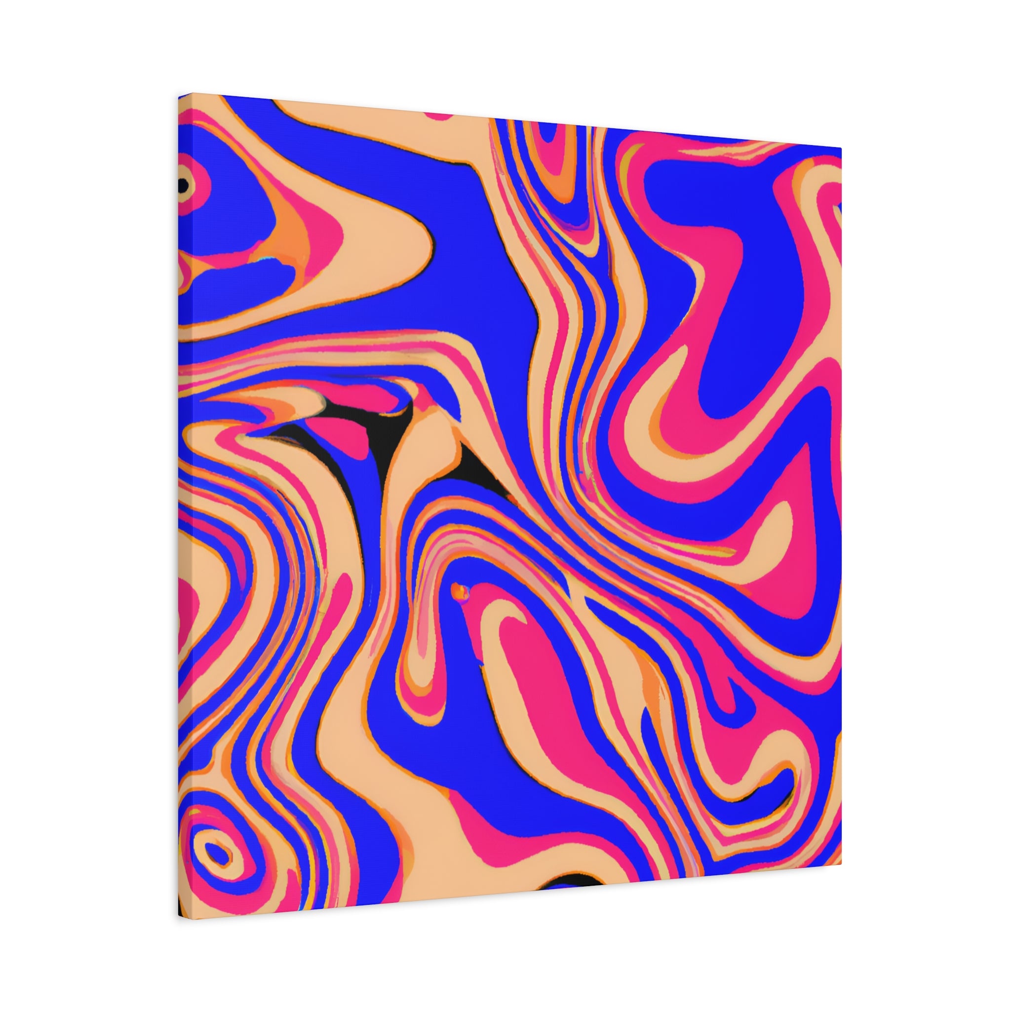 Psychedelic Swirls Abstract Art Canvas - Canvas