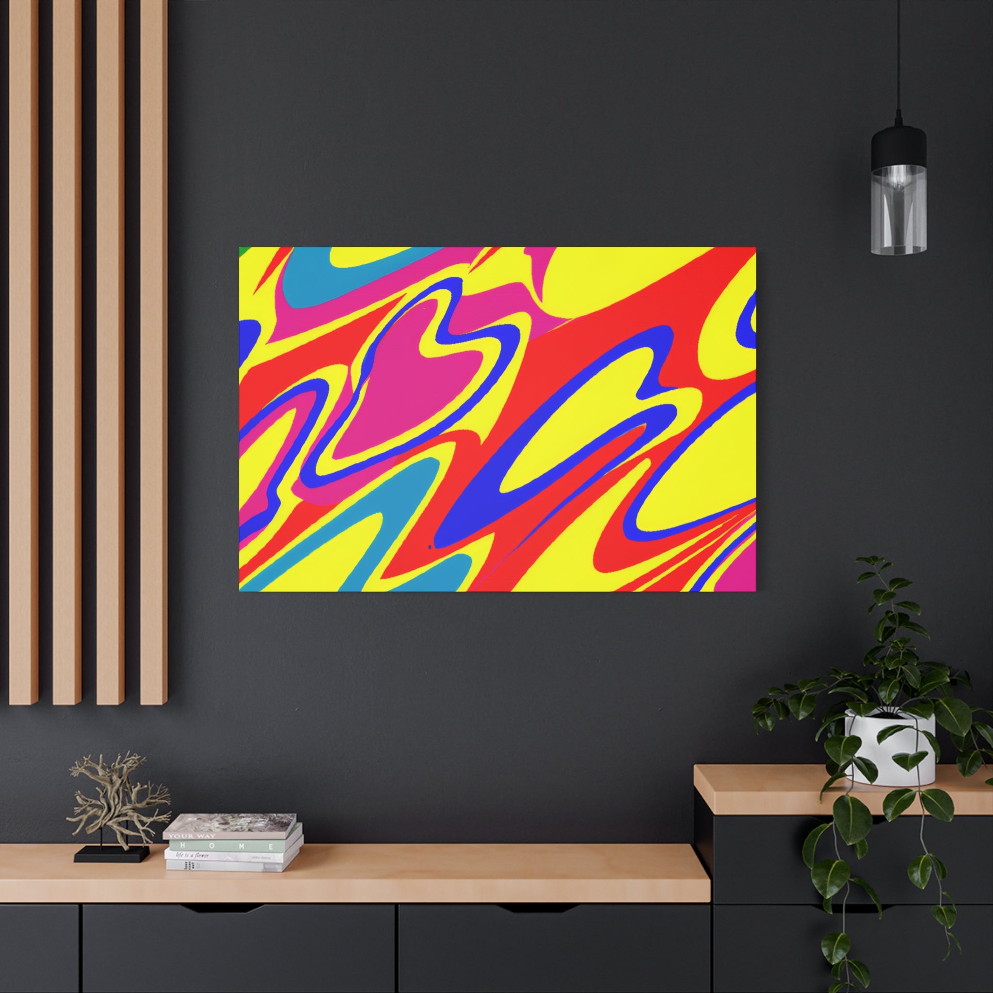 Vibrant Abstract Swirls Canvas Art Print - Canvas
