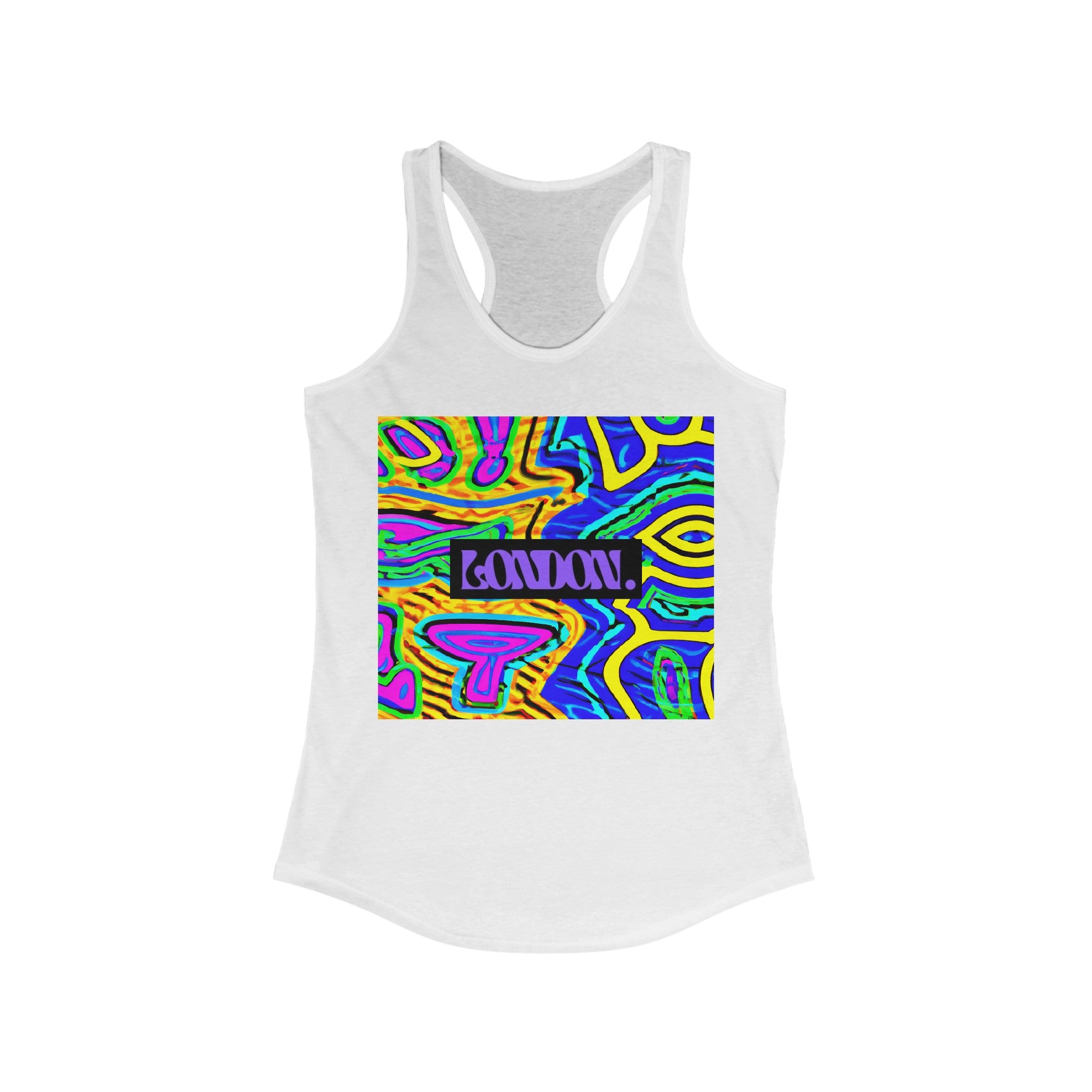 Twisted Rainbows: Neo-Psychedelia & Groovy Threads - Racerback Tank Top