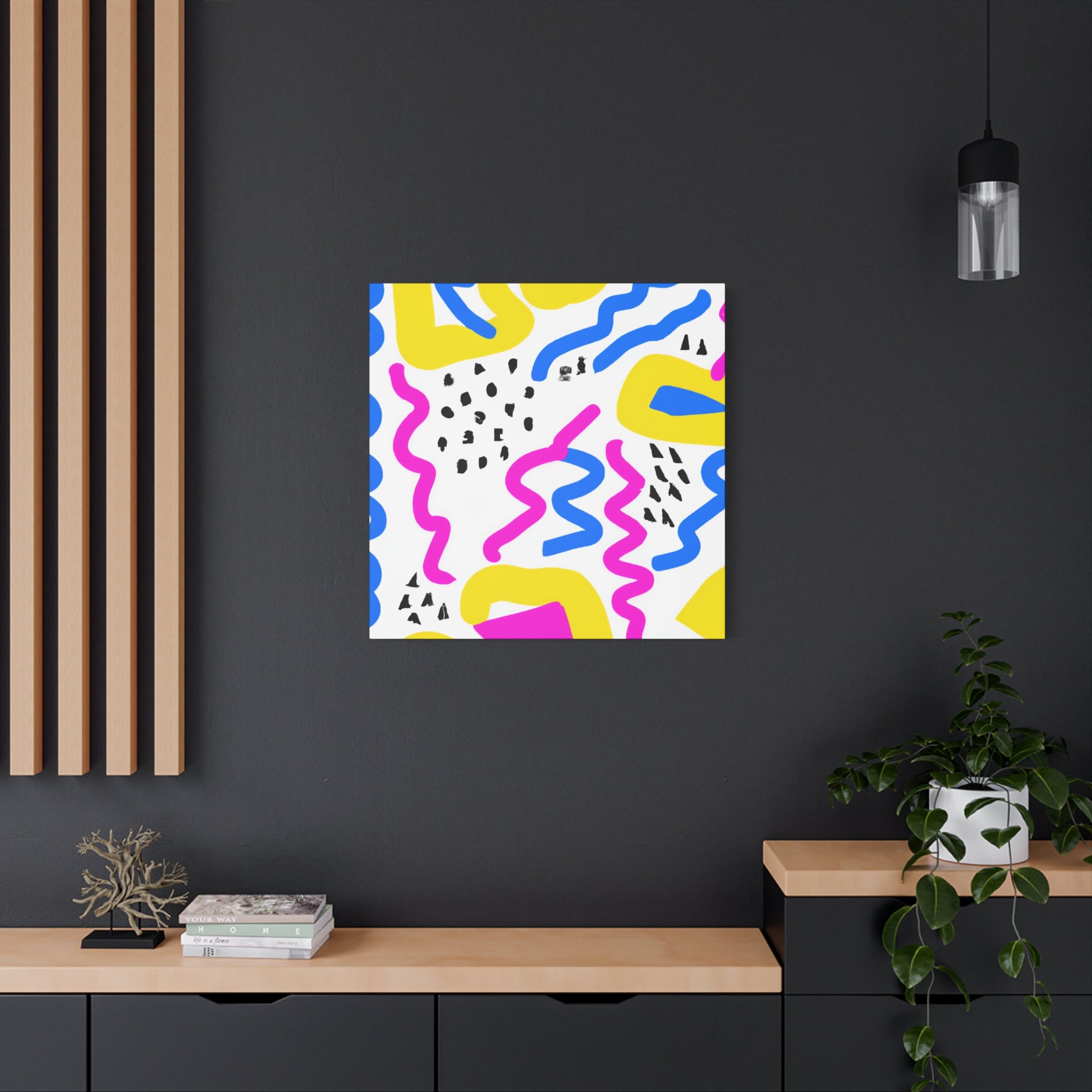 Vibrant Abstract Serpentine Dance Canvas Art - Canvas