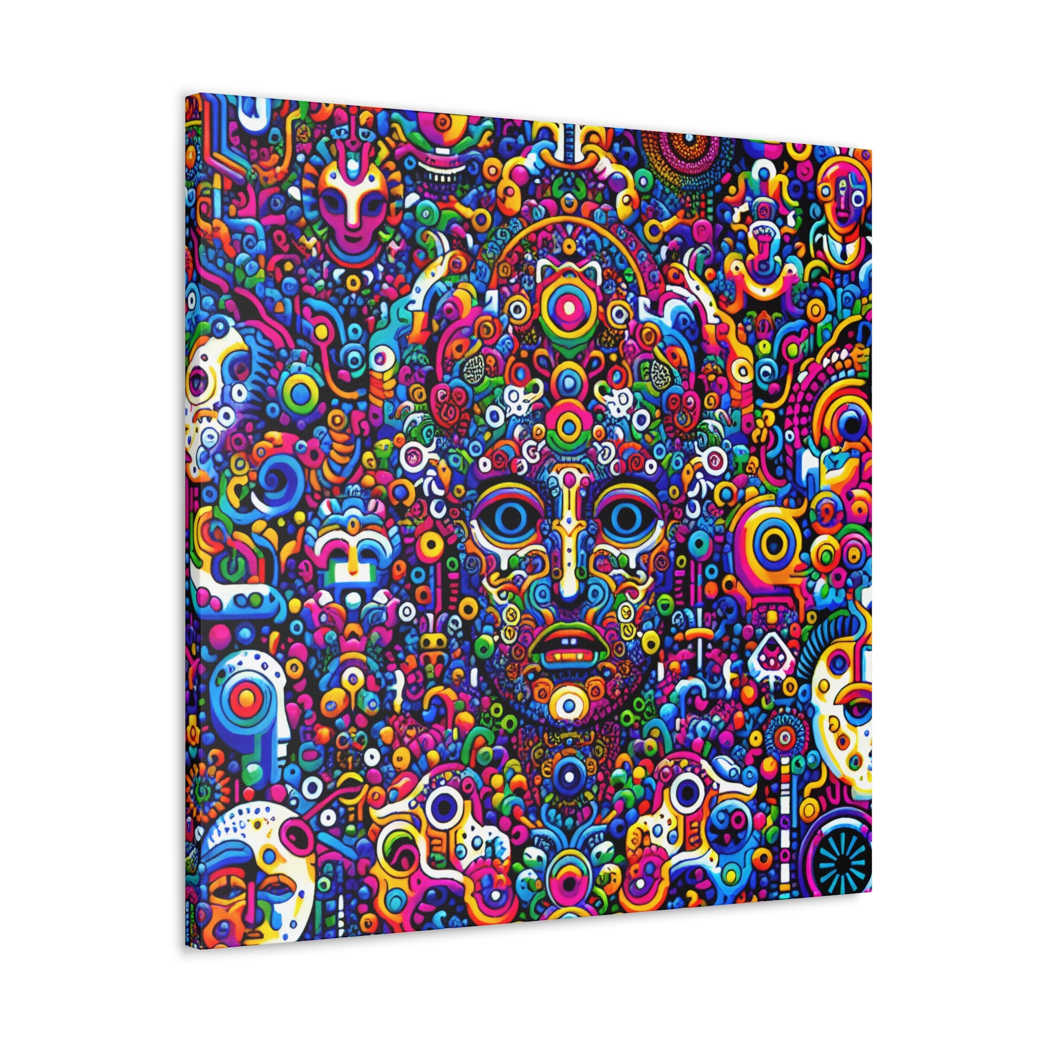 Psychedelic Dreamscape Colorful Canvas Art Print - Canvas