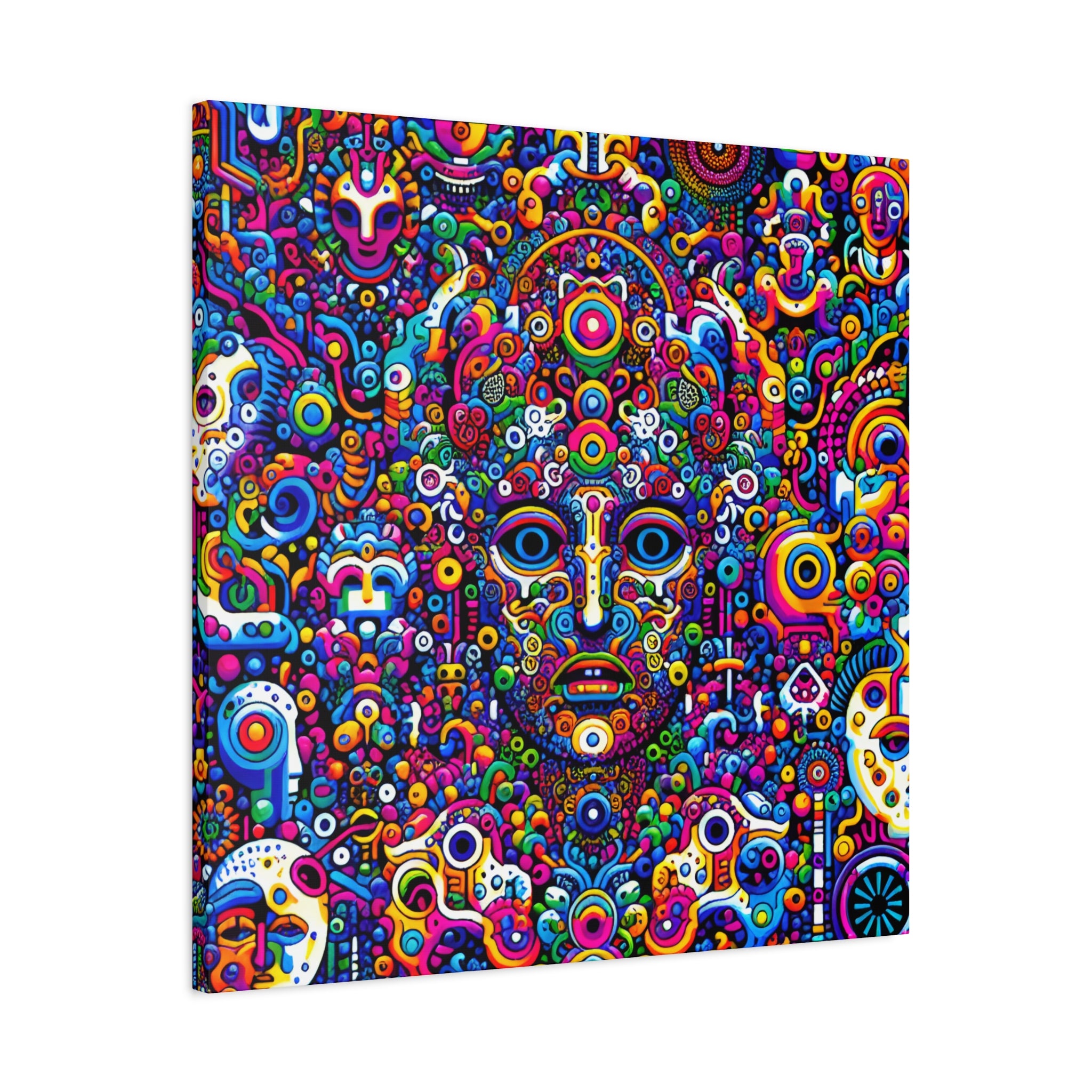 Psychedelic Dreamscape Colorful Canvas Art Print - Canvas