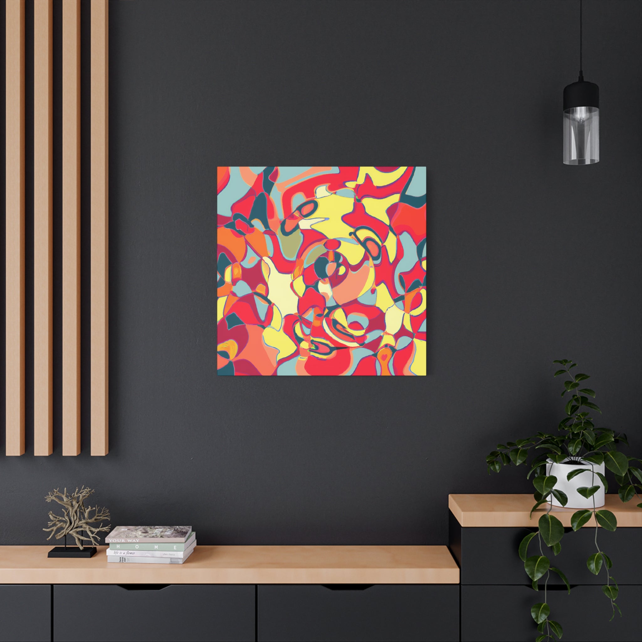 Vibrant Abstract Melange Canvas Art Print - Canvas