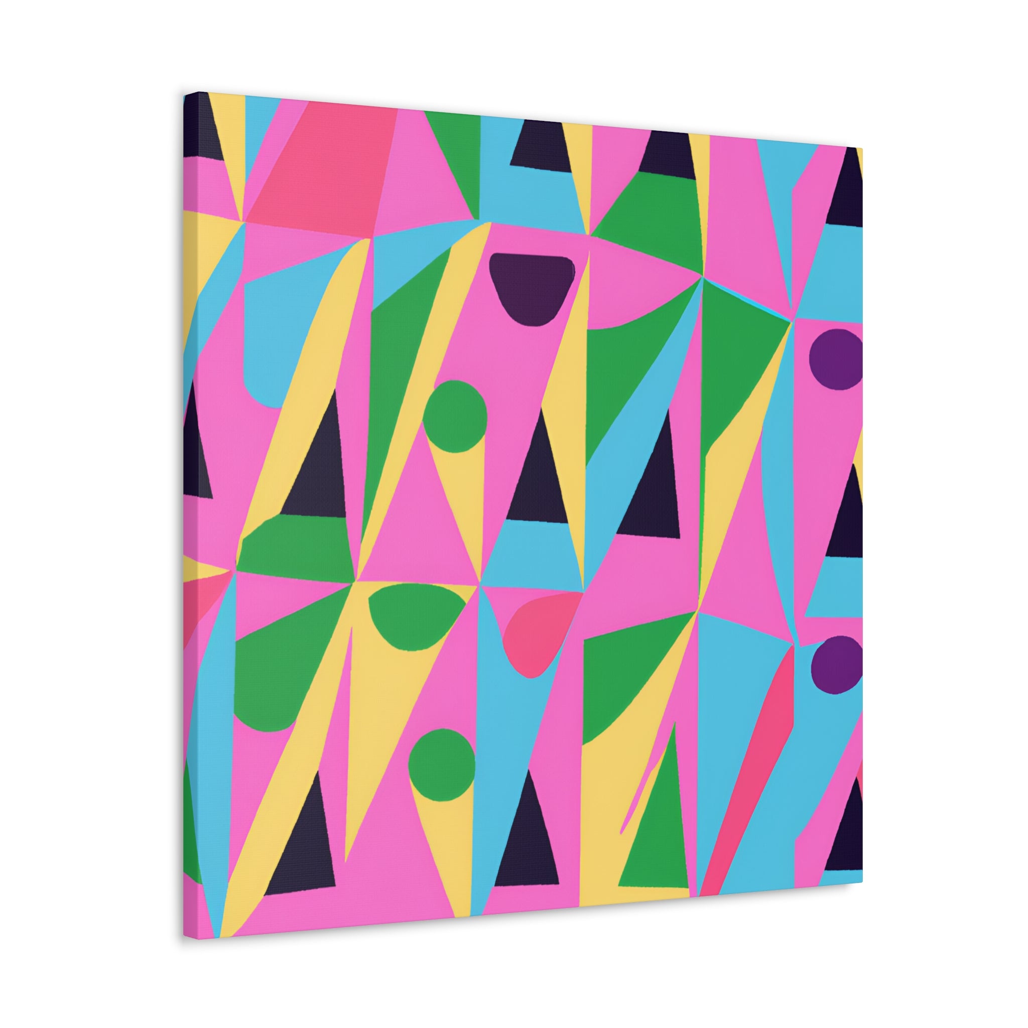 Vibrant Geometric Abstraction Canvas Artwork - Canvas