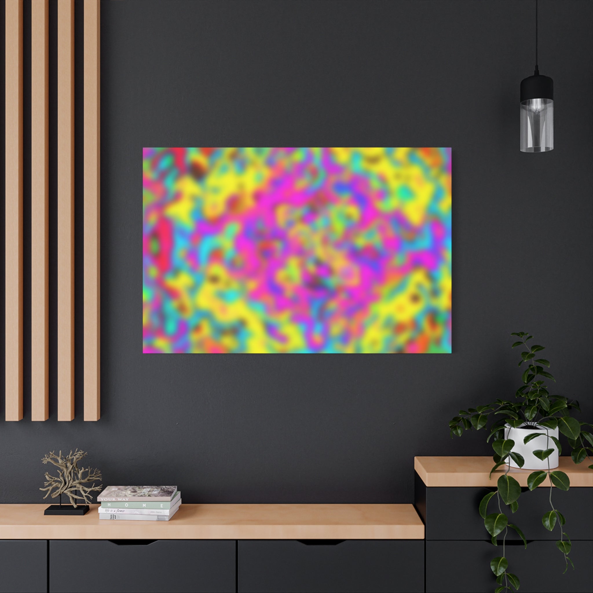Psychedelic Color Fusion Abstract Art Canvas - Canvas