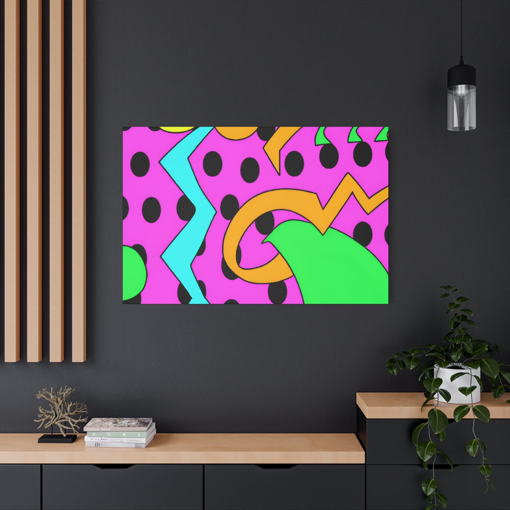 Vibrant Retro Pop Art Explosion Canvas Print - Canvas