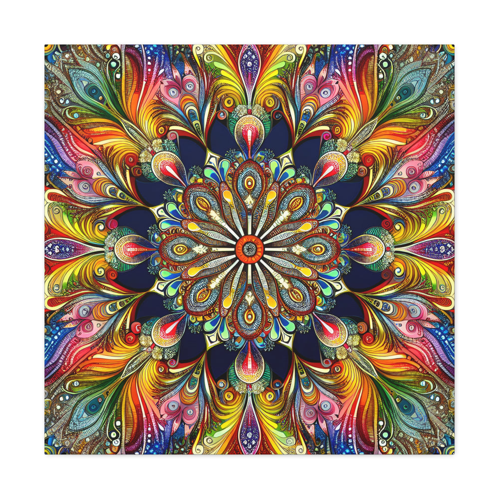 Vibrant Mandala Symphony Premium Canvas Art - Canvas