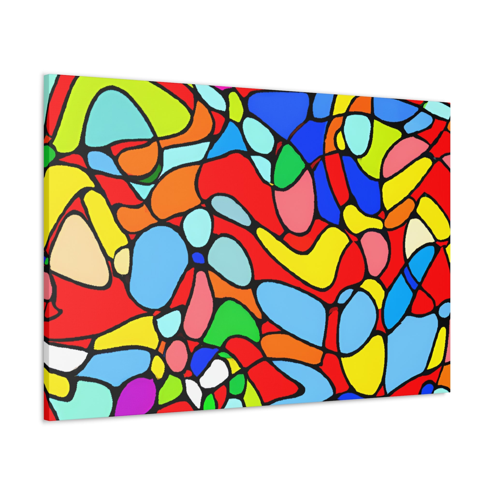 Vibrant Mosaic Abstract Art Canvas - Canvas