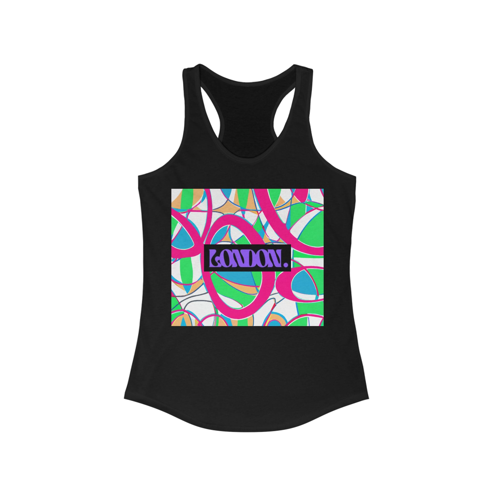 "Pop Hued Grooves" - Racerback Tank Top