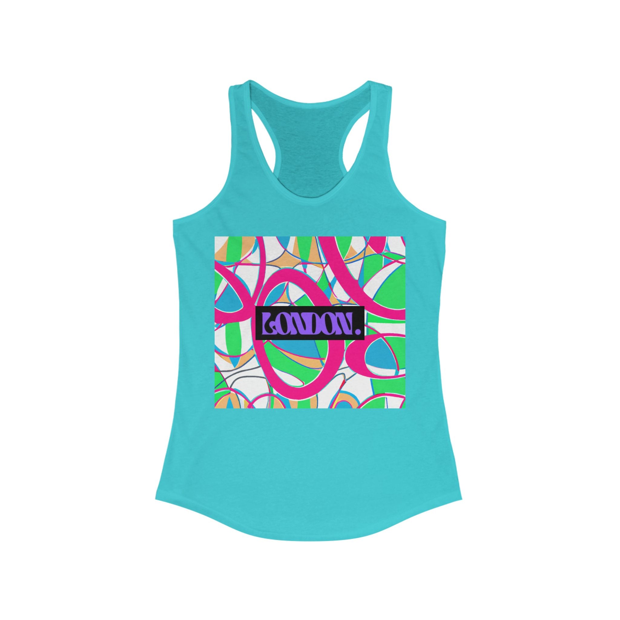 "Pop Hued Grooves" - Racerback Tank Top