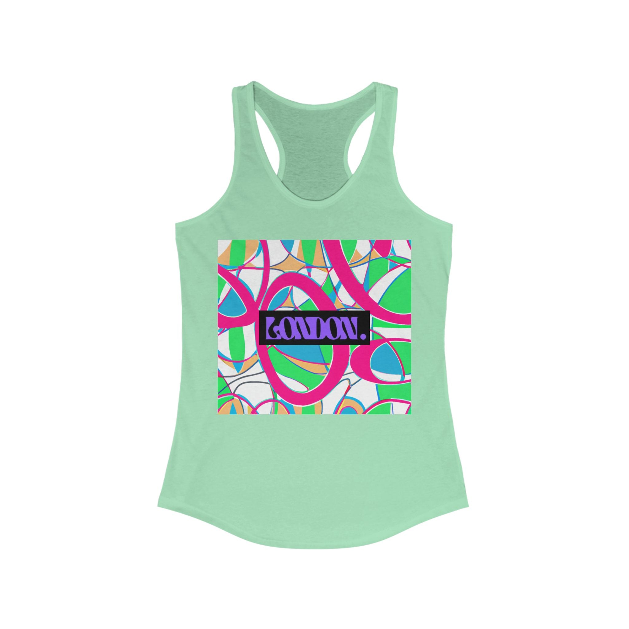 "Pop Hued Grooves" - Racerback Tank Top