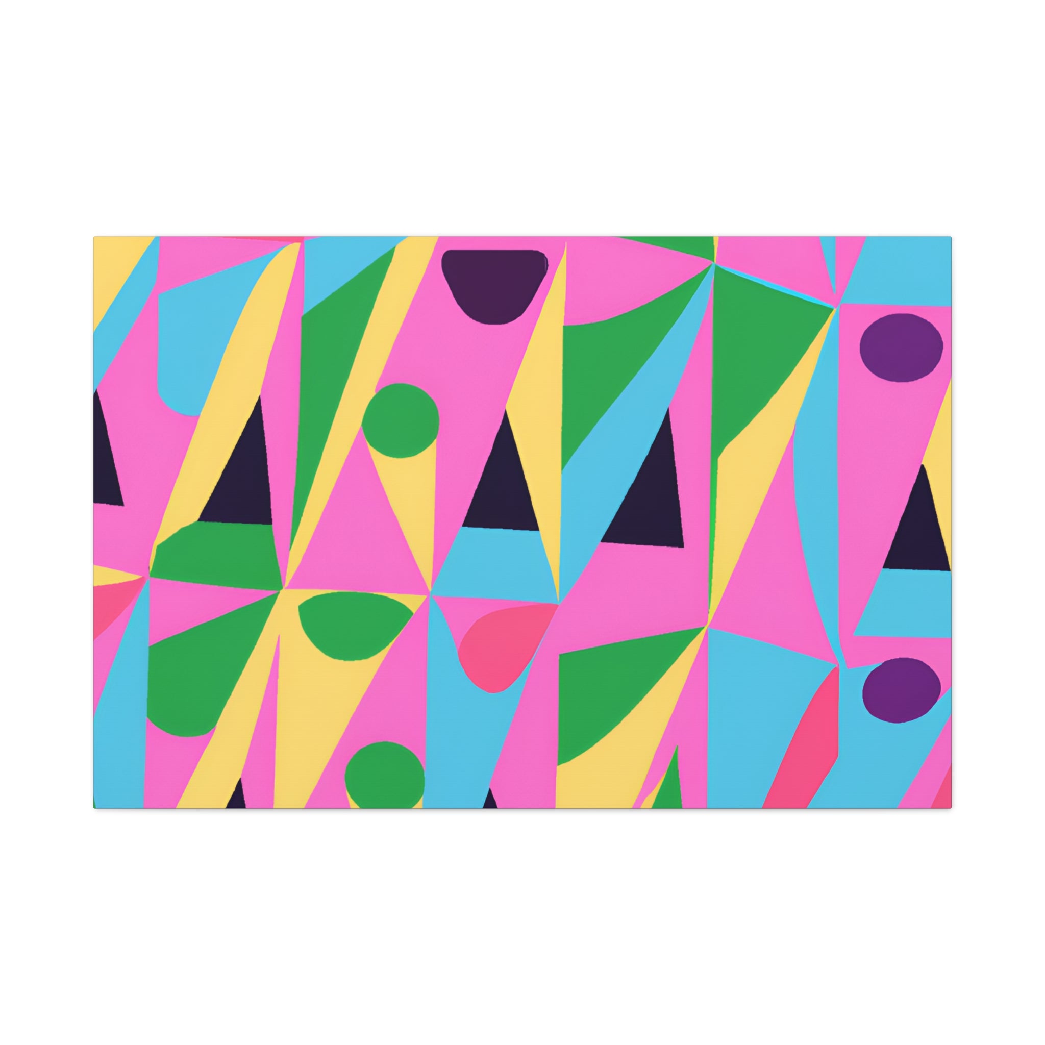 Vibrant Geometric Abstraction Canvas Artwork - Canvas