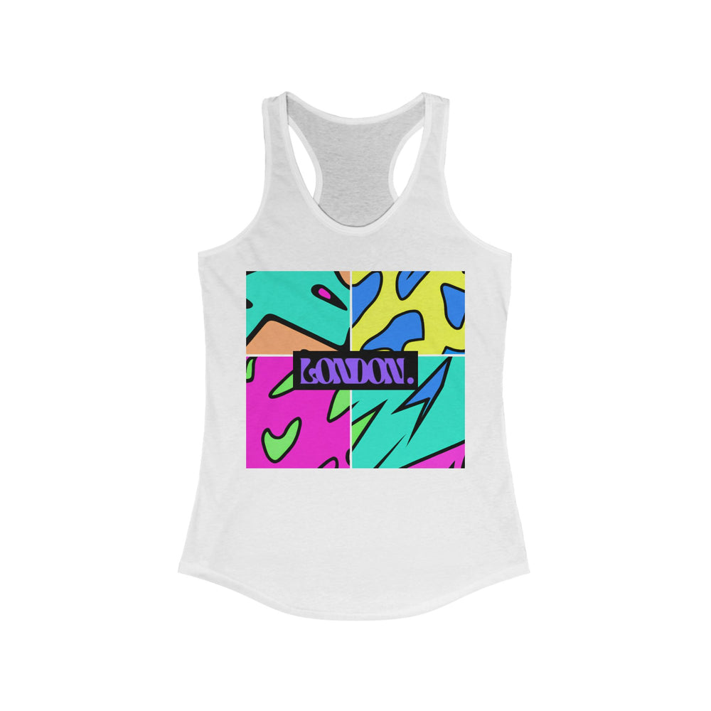 "Funky Zigzag Lunar" - Racerback Tank Top