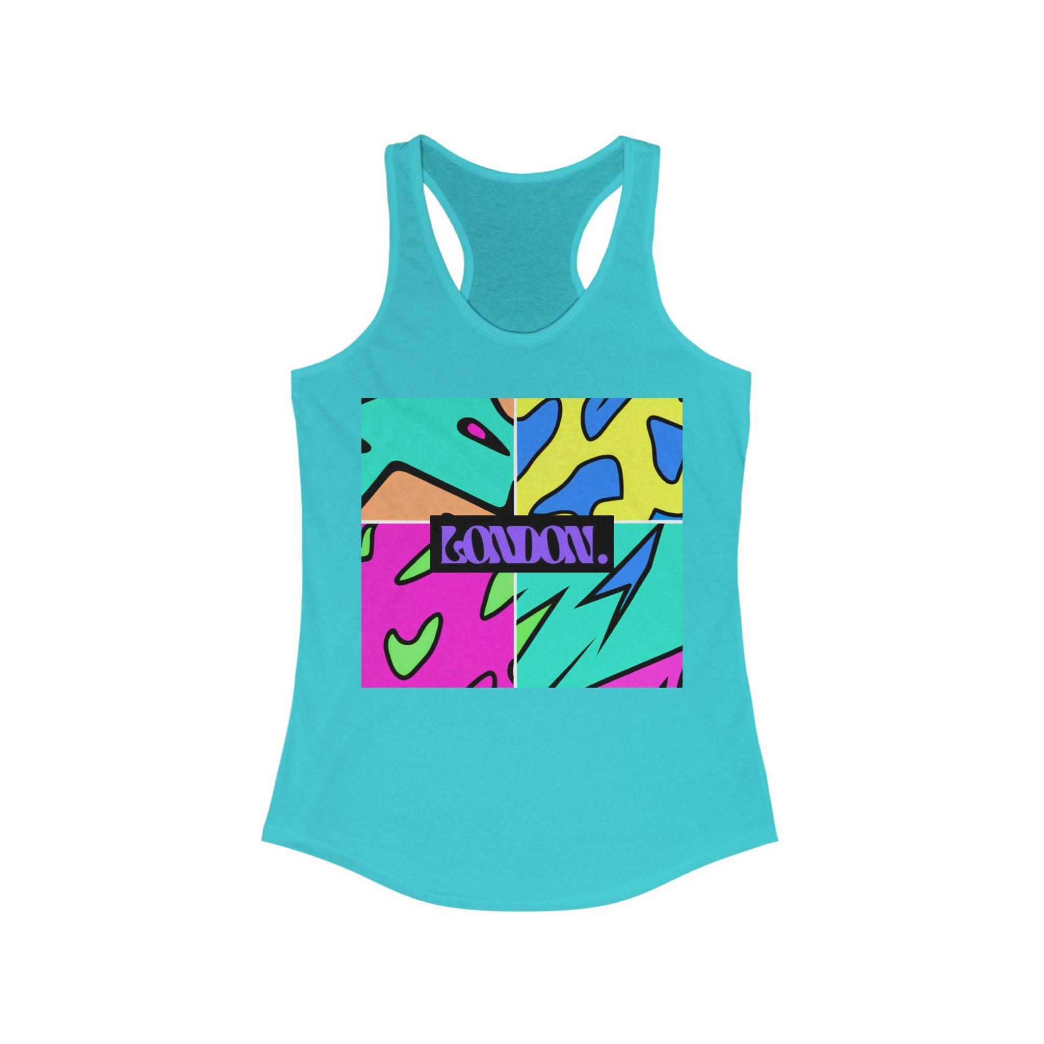 "Funky Zigzag Lunar" - Racerback Tank Top