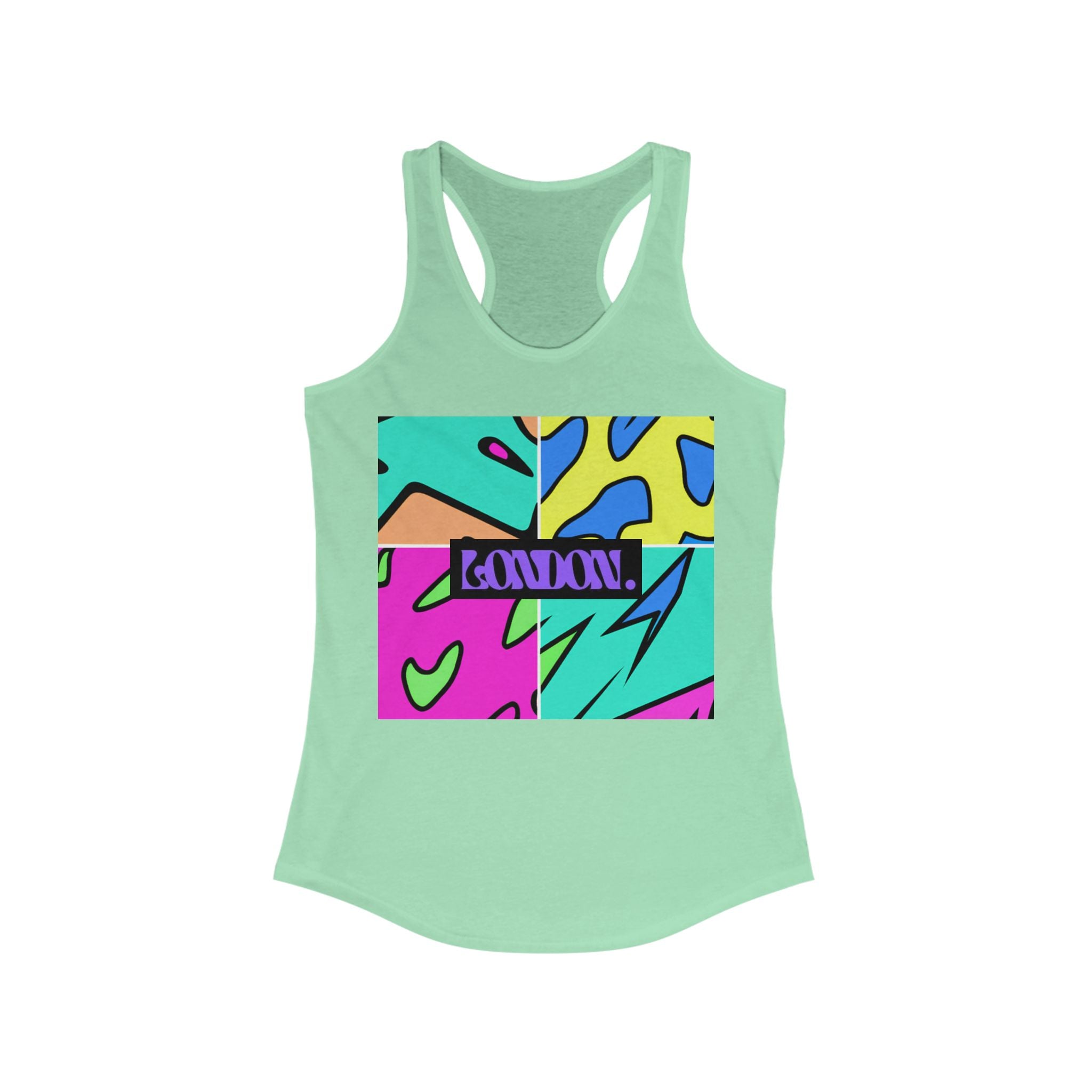 "Funky Zigzag Lunar" - Racerback Tank Top