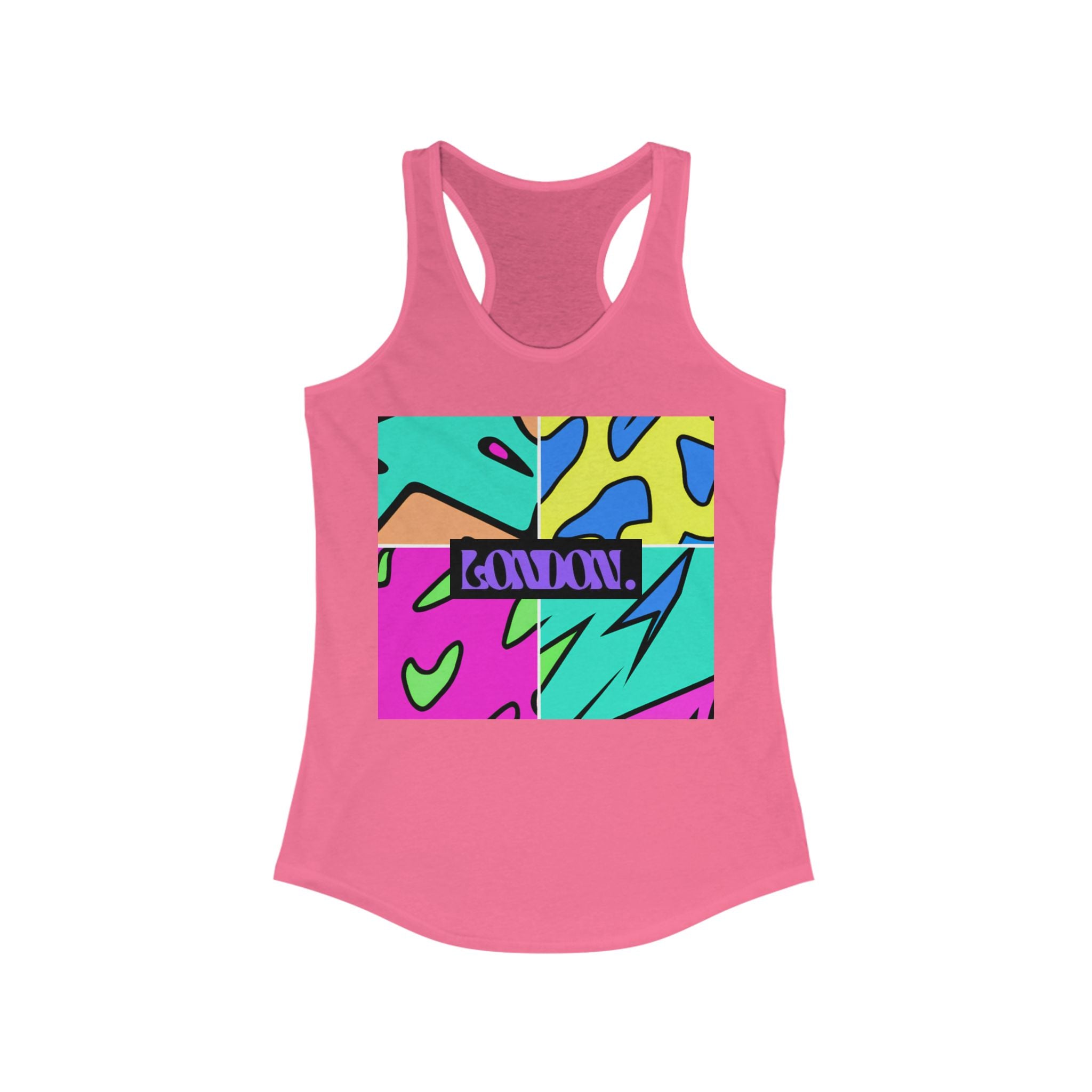 "Funky Zigzag Lunar" - Racerback Tank Top
