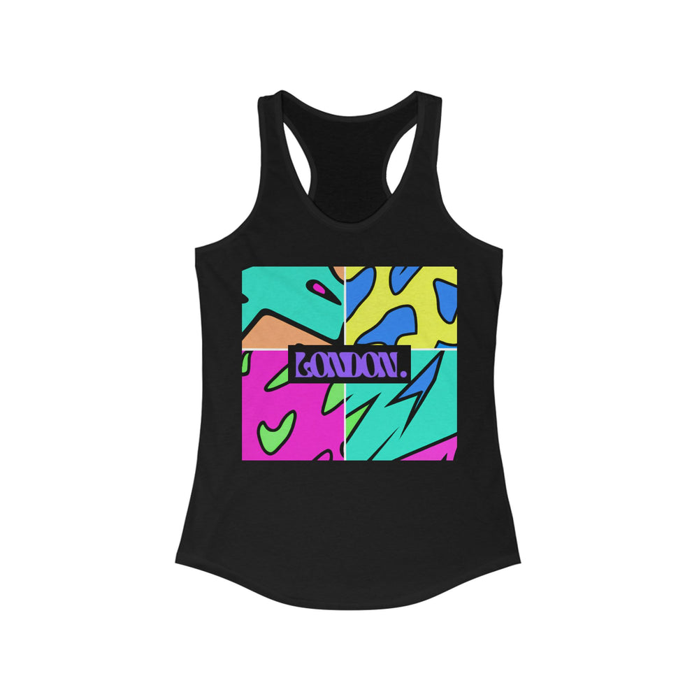 "Funky Zigzag Lunar" - Racerback Tank Top