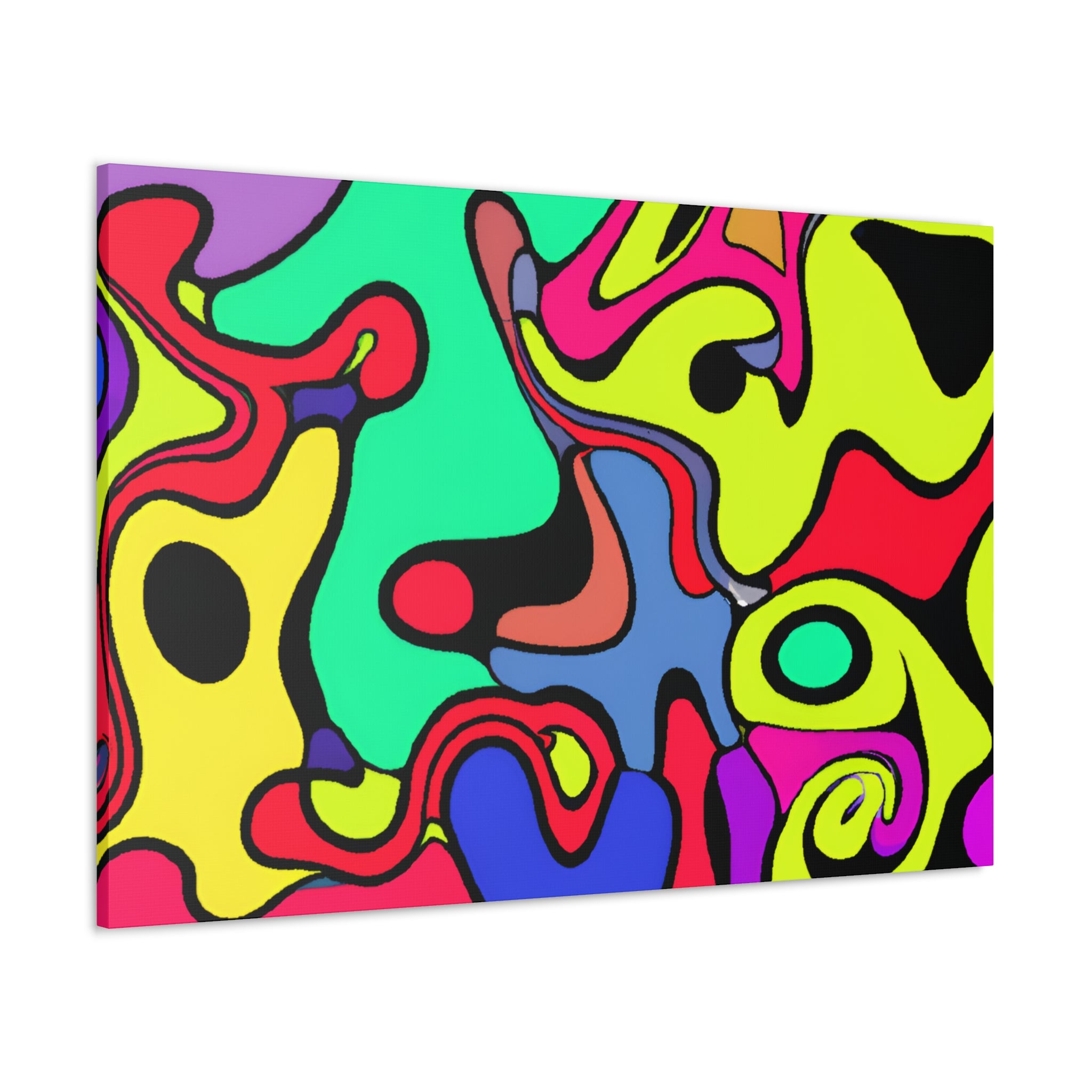 Psychedelic Color Fusion Abstract Art Canvas - Canvas