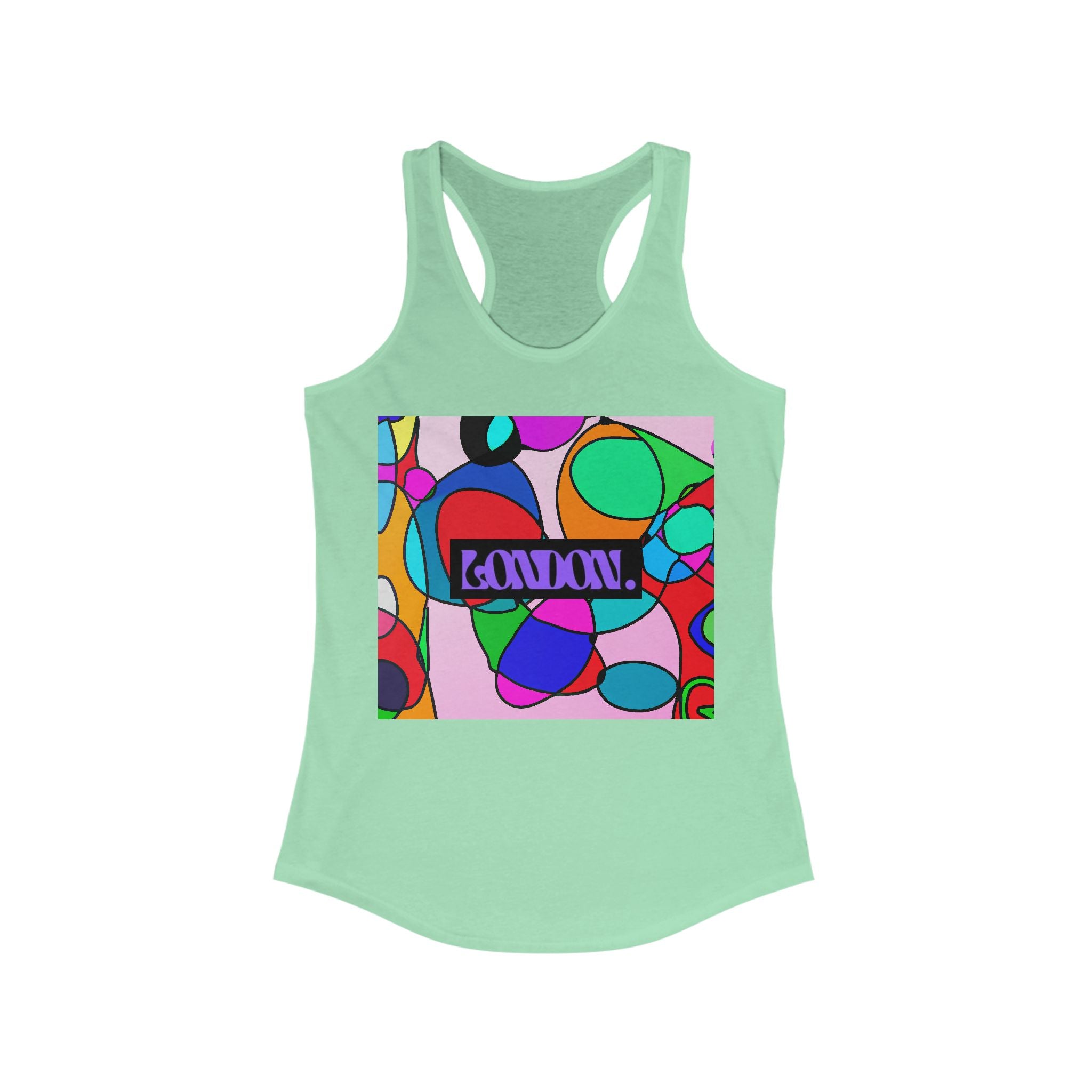 "Groovy Starburst Delights" - Racerback Tank Top