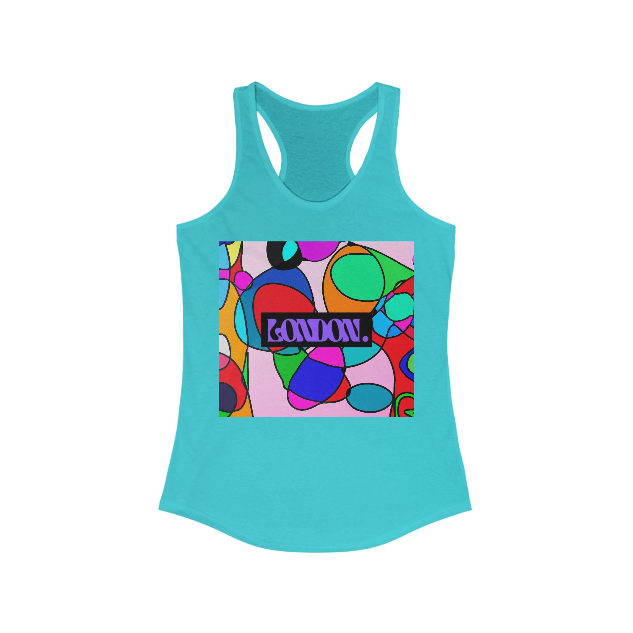 "Groovy Starburst Delights" - Racerback Tank Top