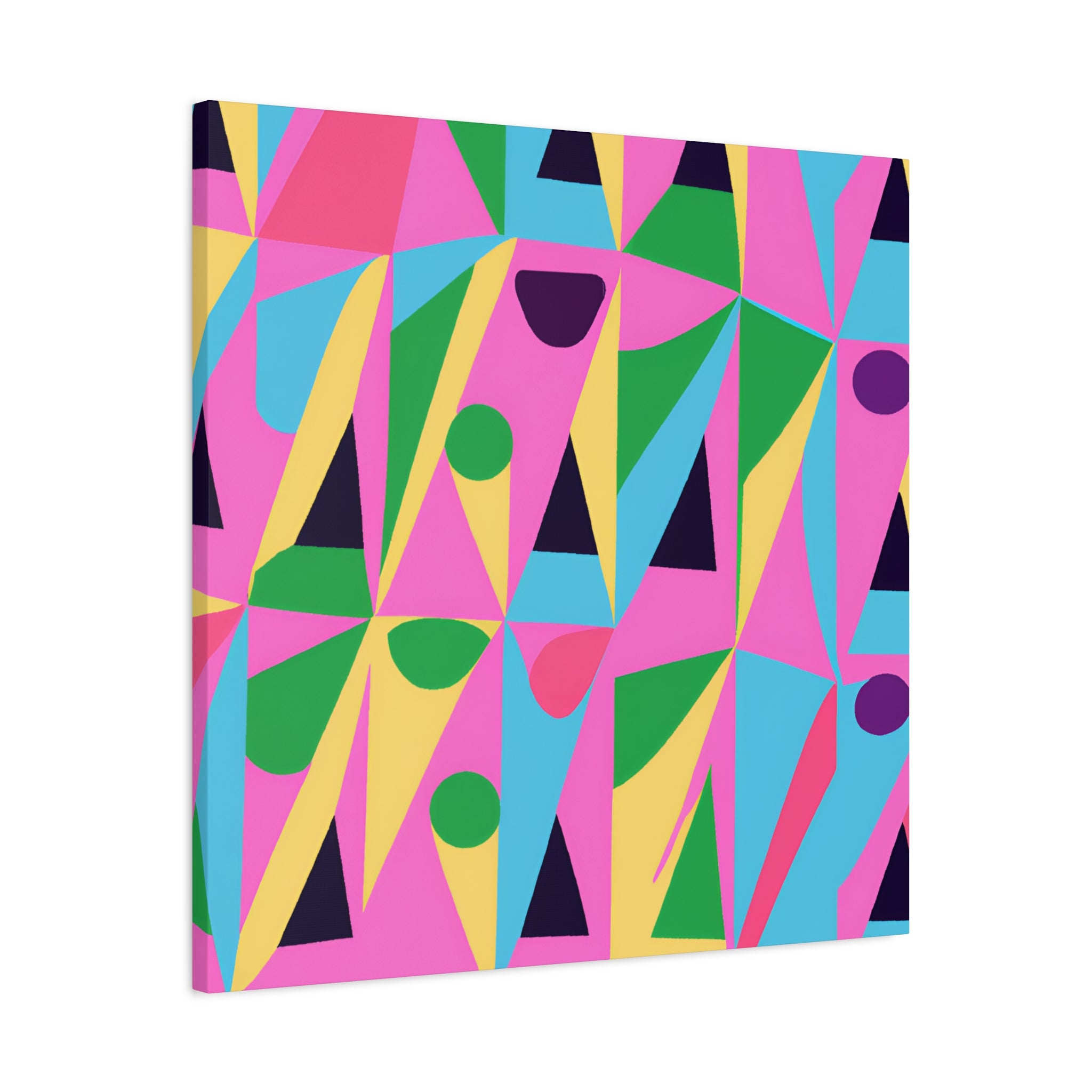 Vibrant Geometric Abstraction Canvas Artwork - Canvas