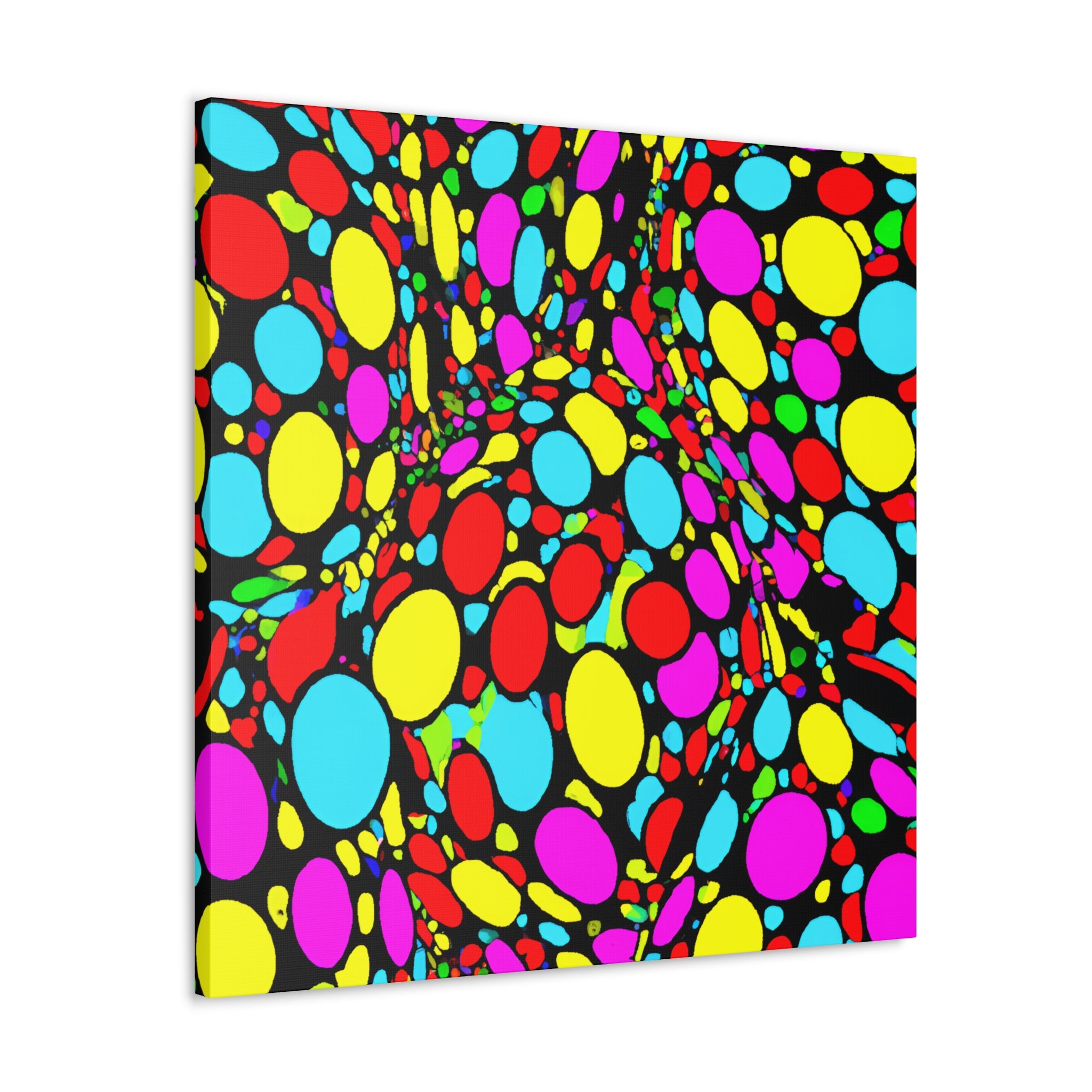 Vibrant Abstract Cell Party Canvas Art Print - Canvas