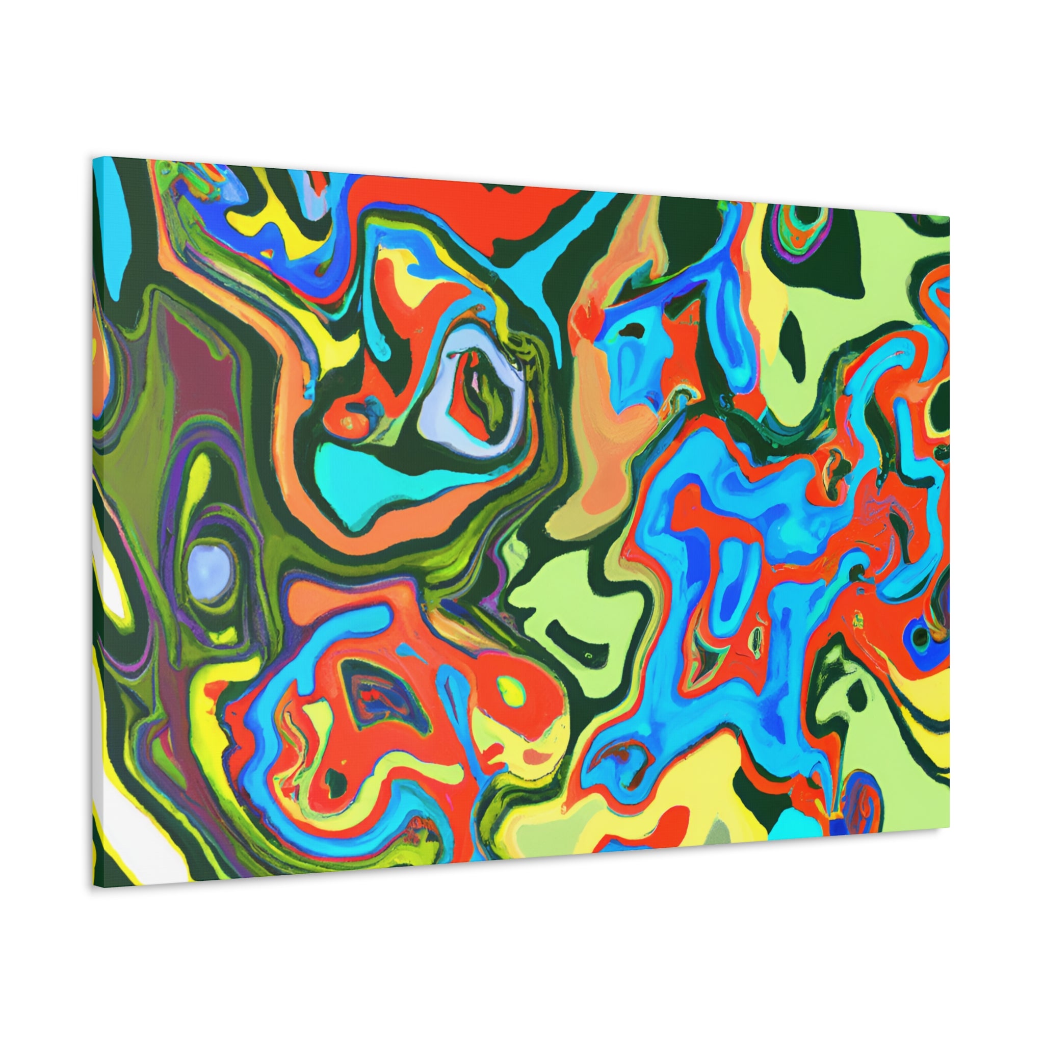 Psychedelic Swirls Abstract Art Canvas - Canvas