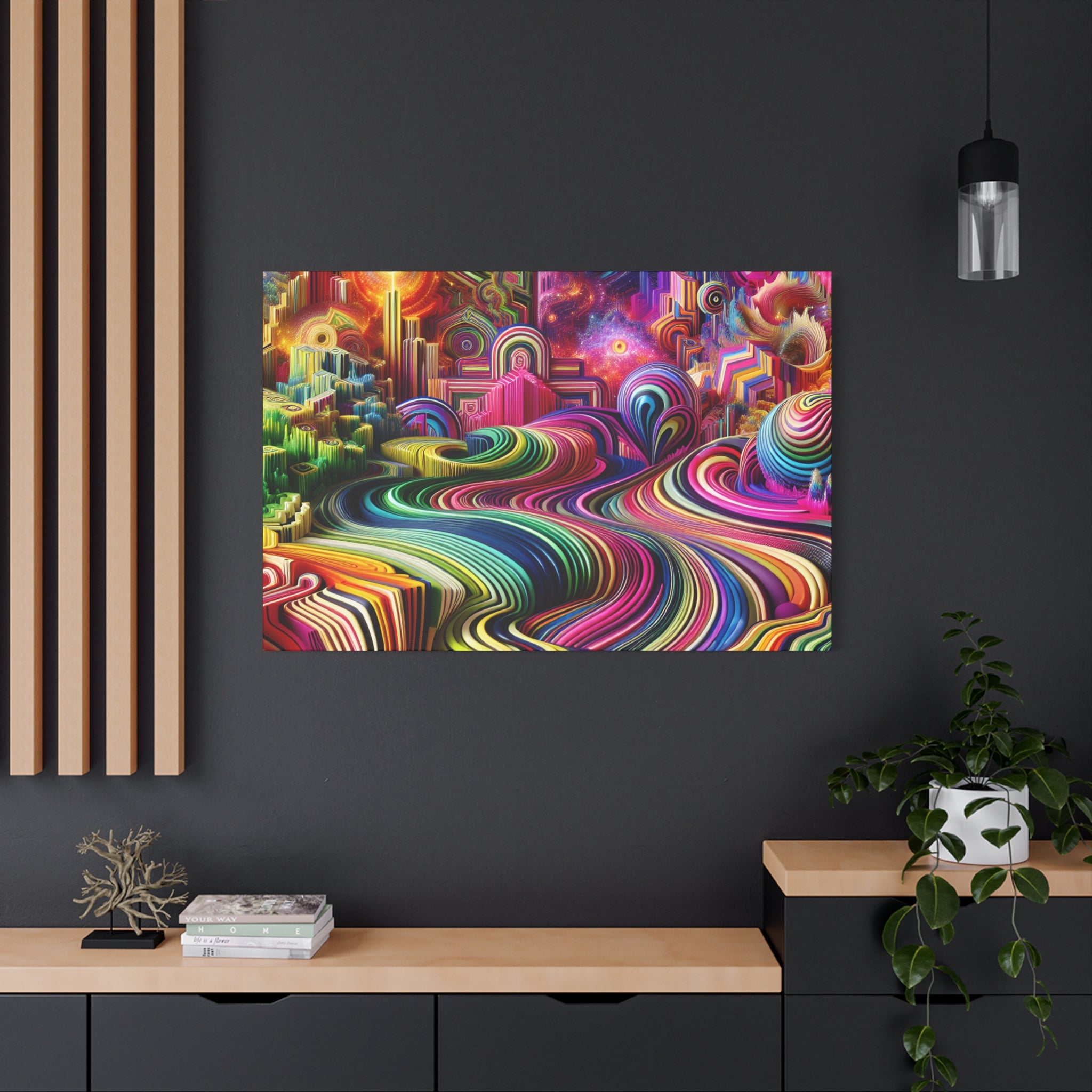 Psychedelic Visions Color Burst Abstract Canvas Art - Canvas