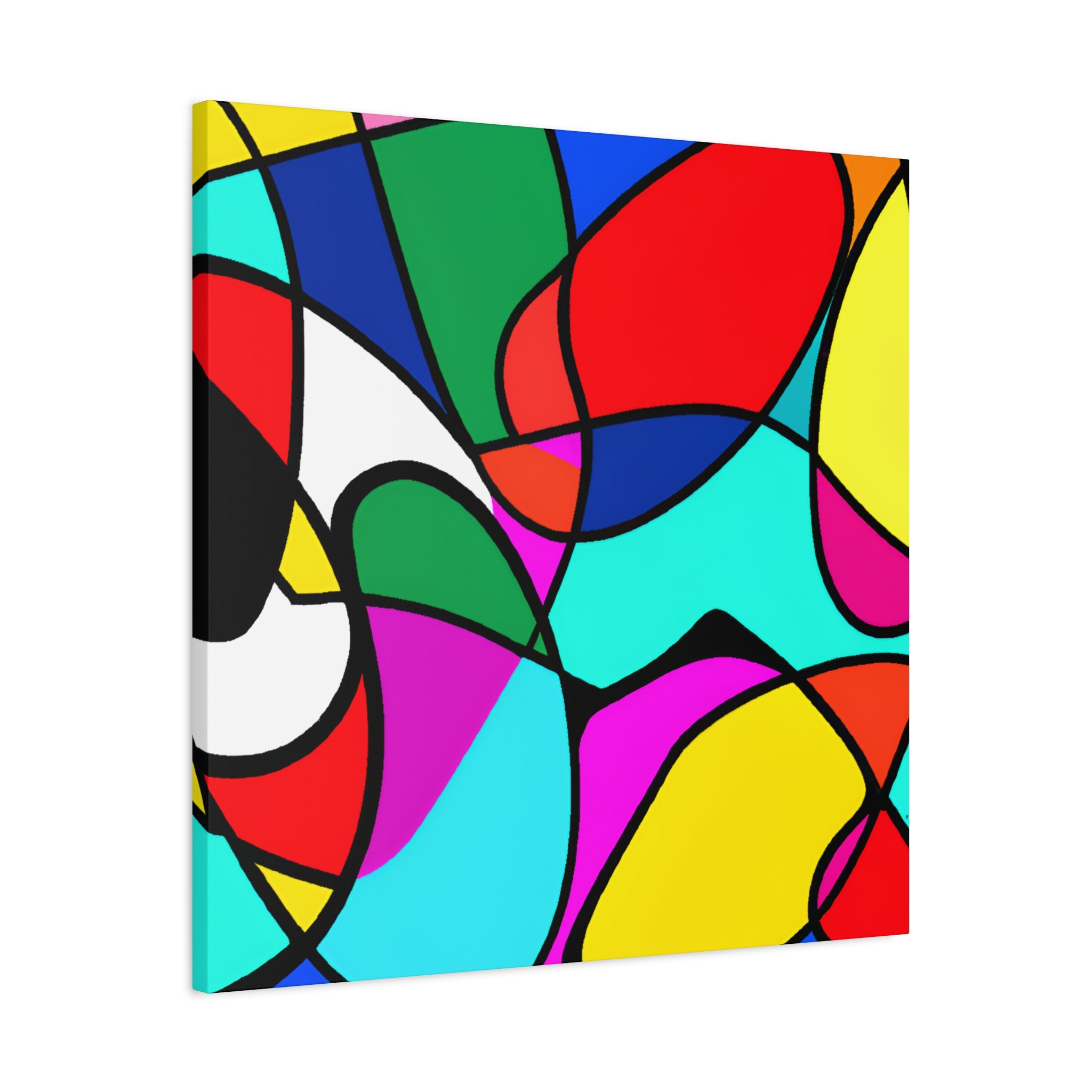 Vibrant Abstract Mosaic Canvas Art Print - Canvas