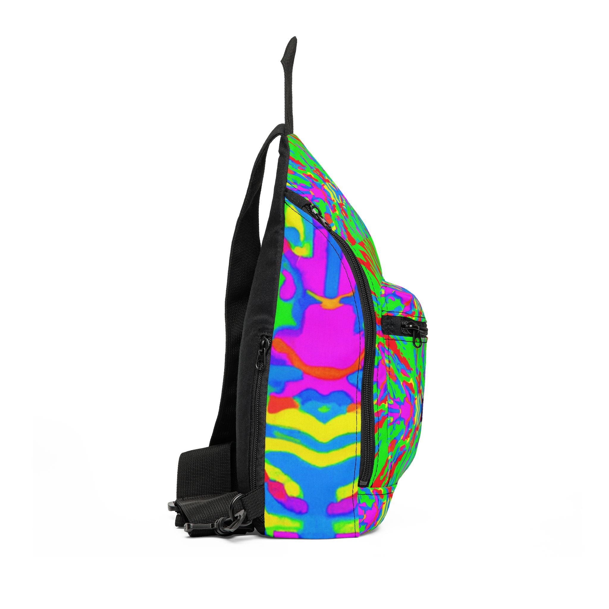 "Groovy Visions: The Nostalgic Popcade" - Sling Bag