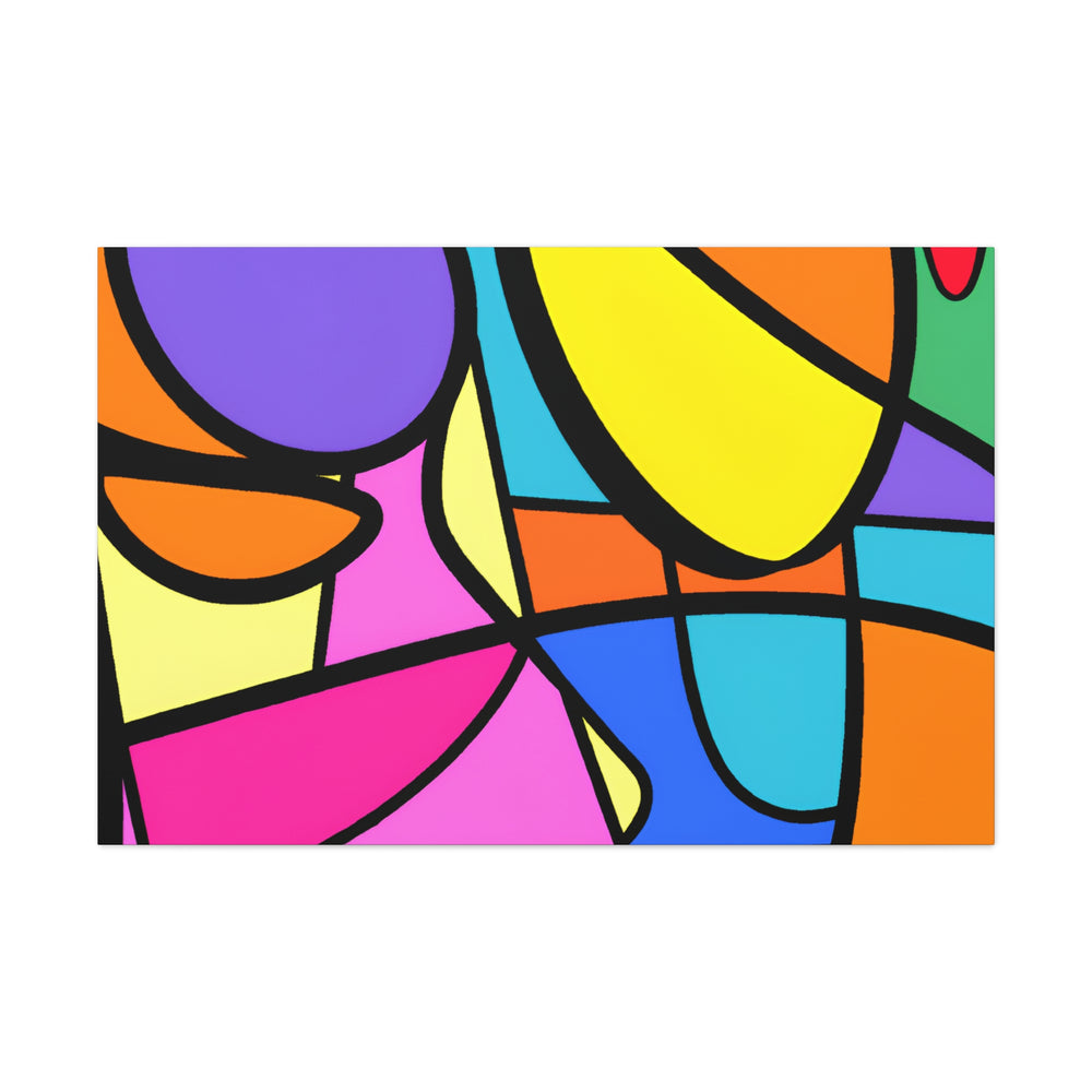 Vibrant Geometric Abstract Art Canvas - Canvas