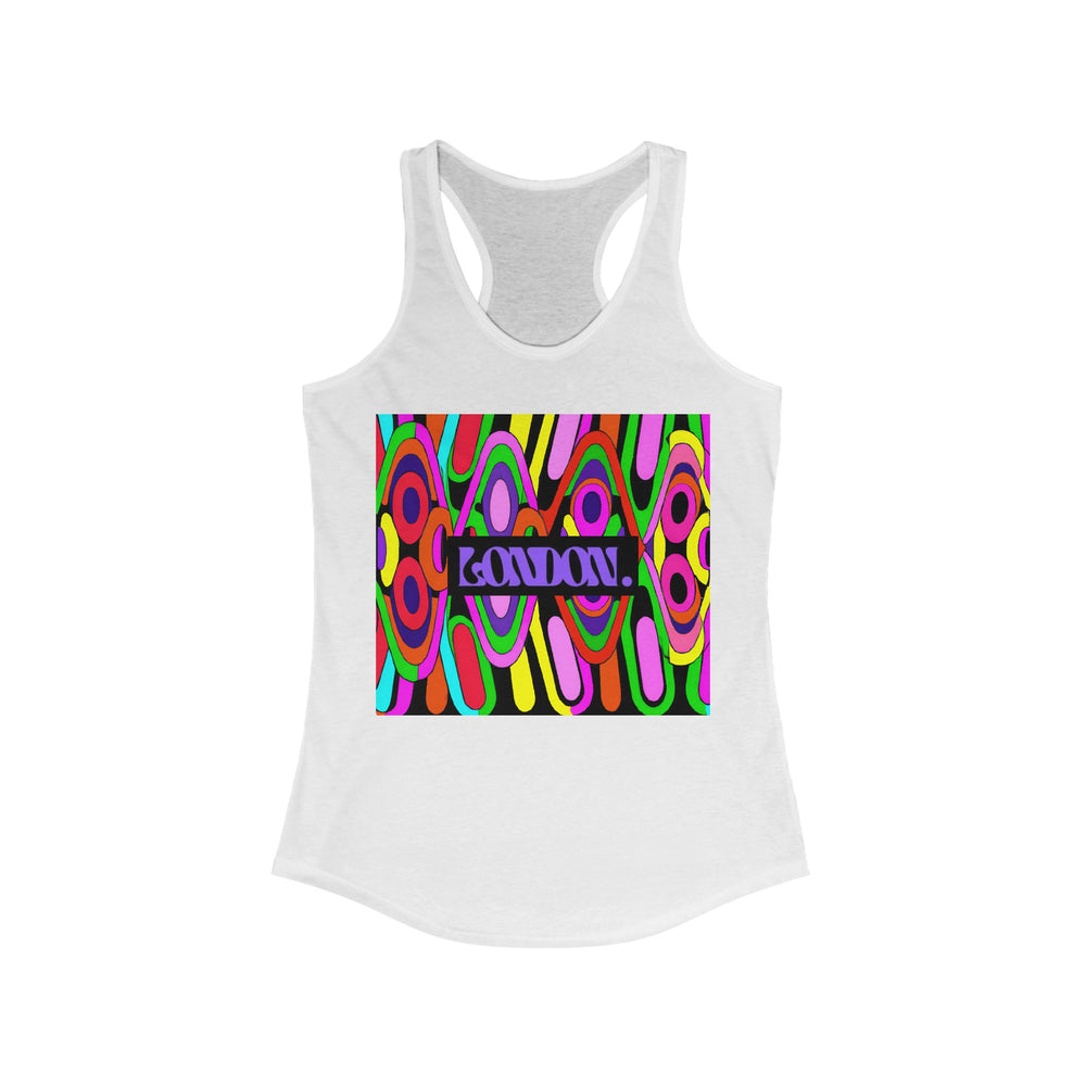 "KaleidoGrooves & Neon Hues" - Racerback Tank Top