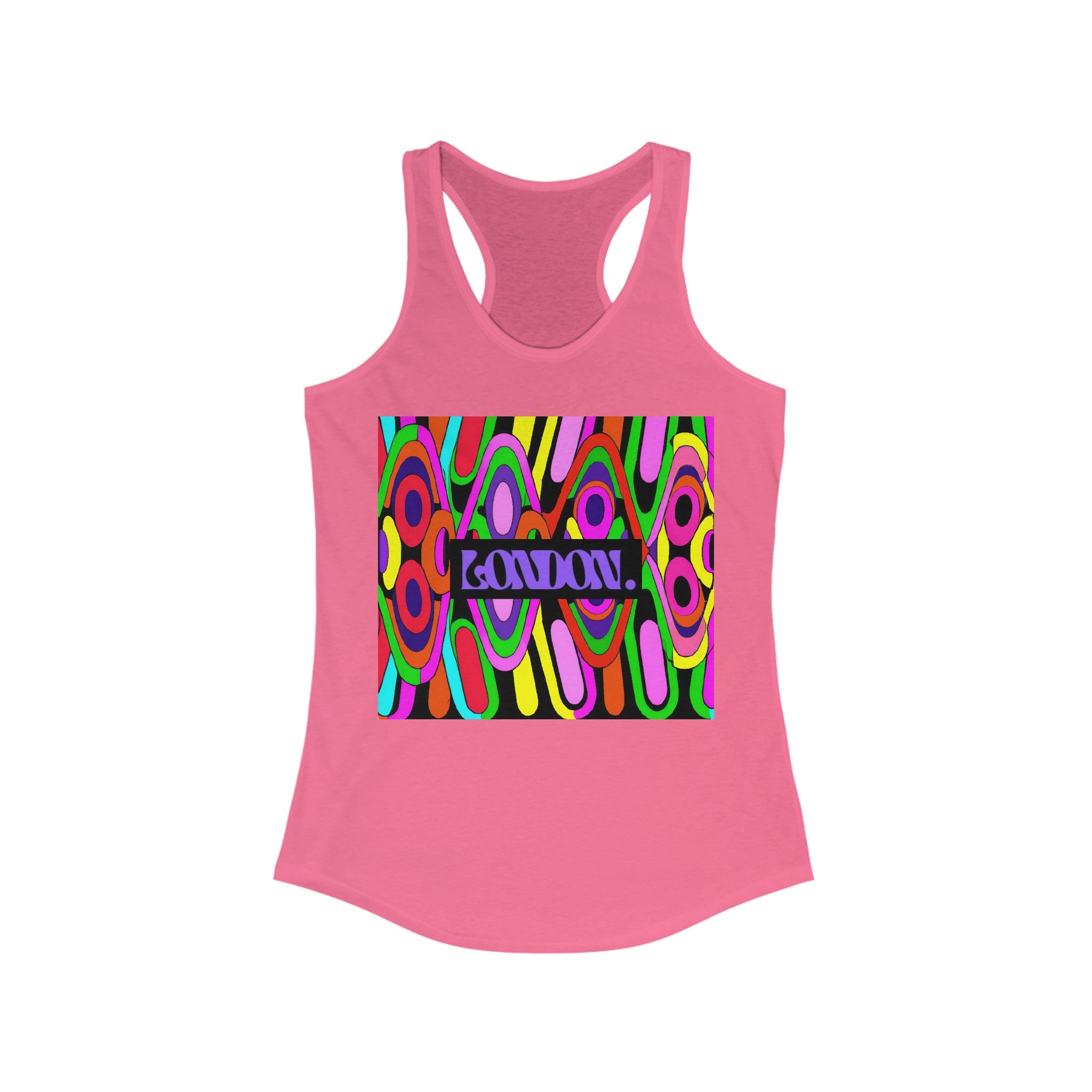 "KaleidoGrooves & Neon Hues" - Racerback Tank Top