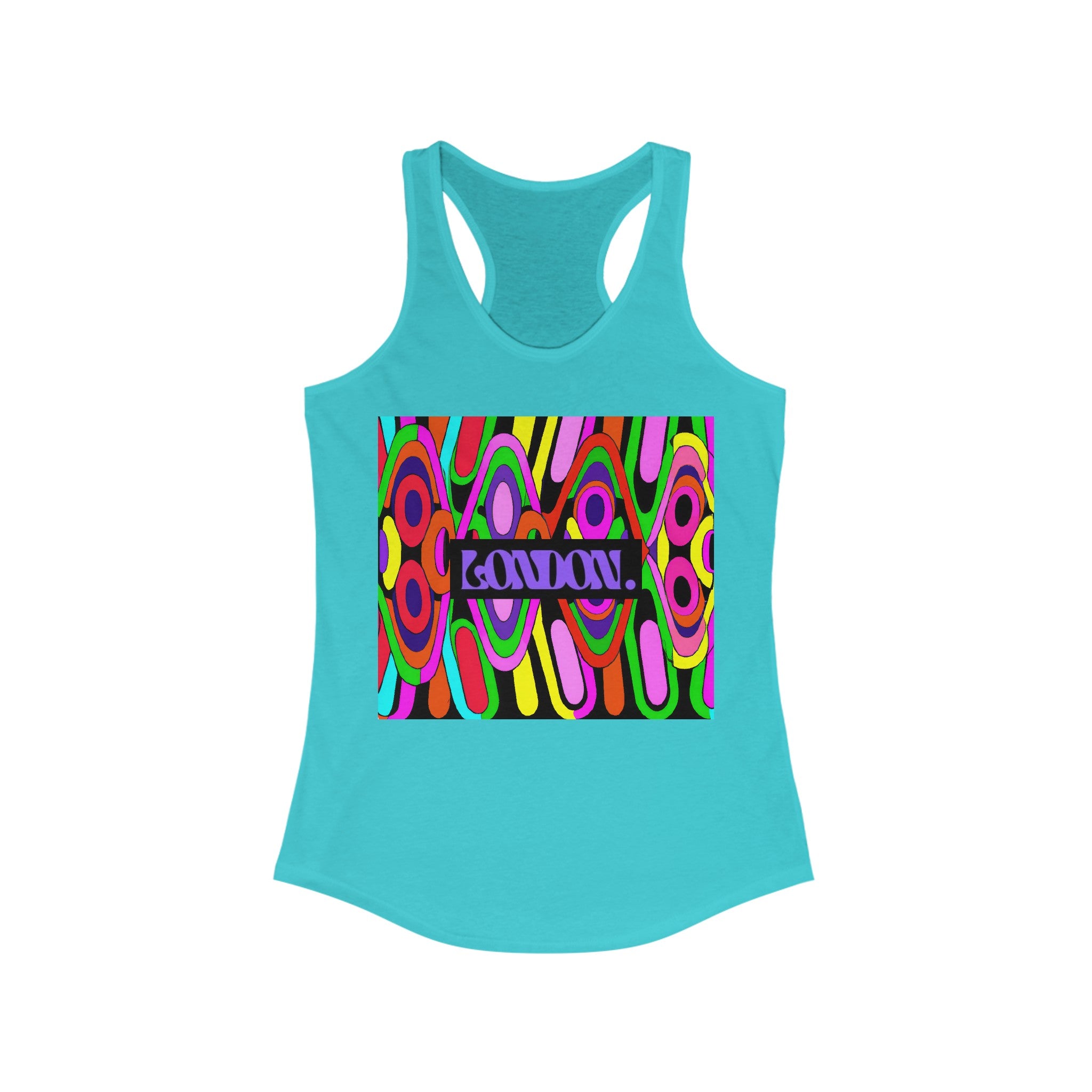 "KaleidoGrooves & Neon Hues" - Racerback Tank Top