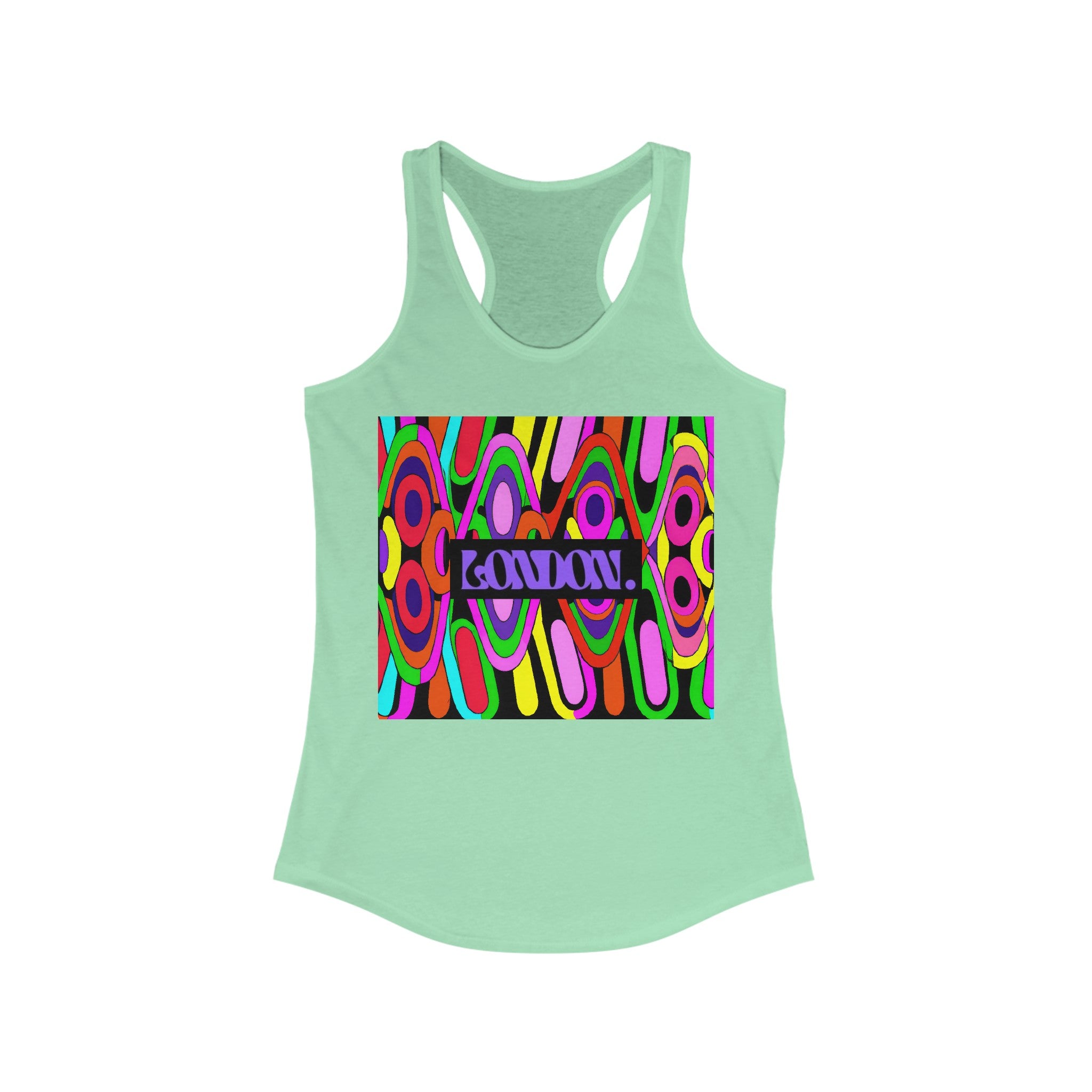 "KaleidoGrooves & Neon Hues" - Racerback Tank Top