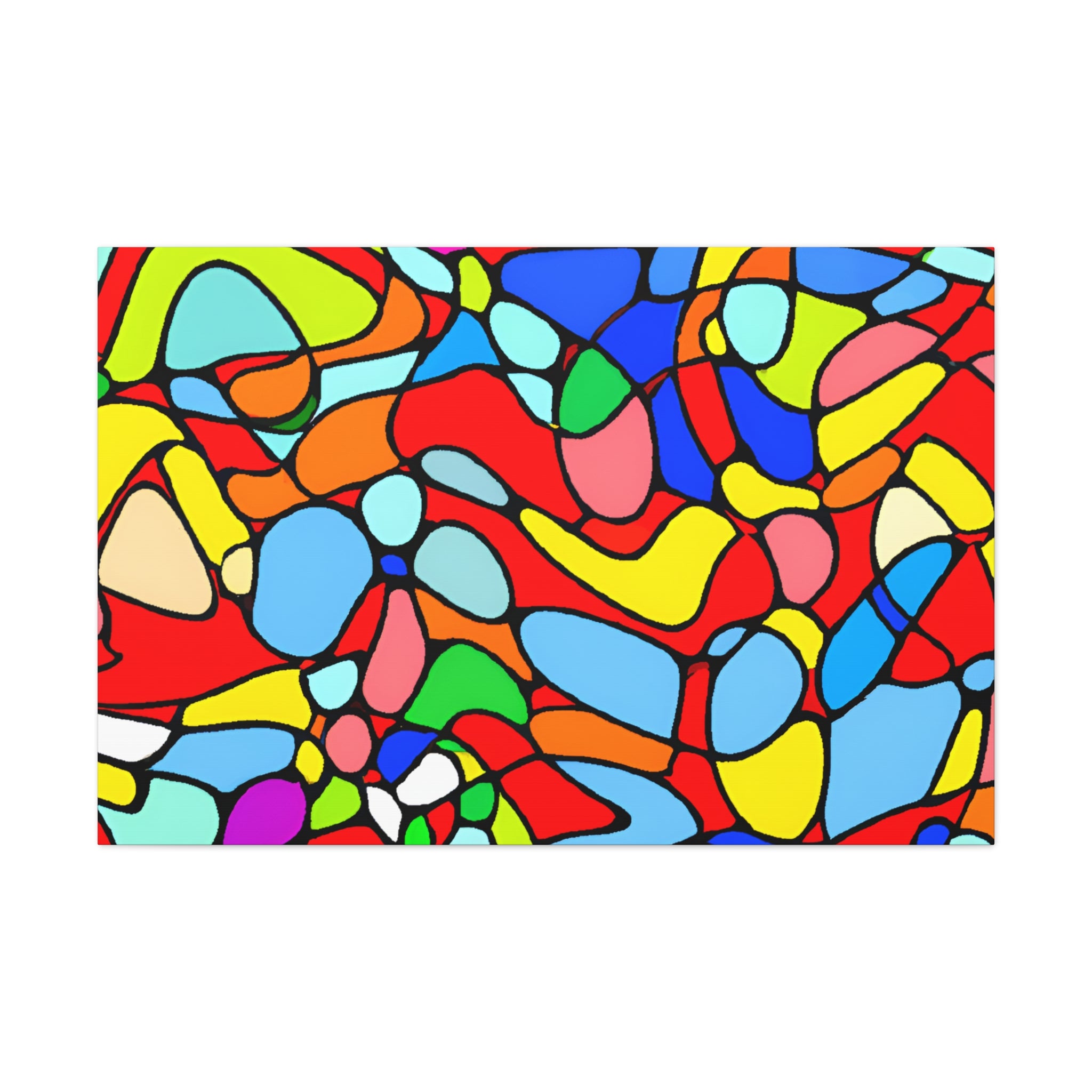 Vibrant Mosaic Abstract Art Canvas - Canvas