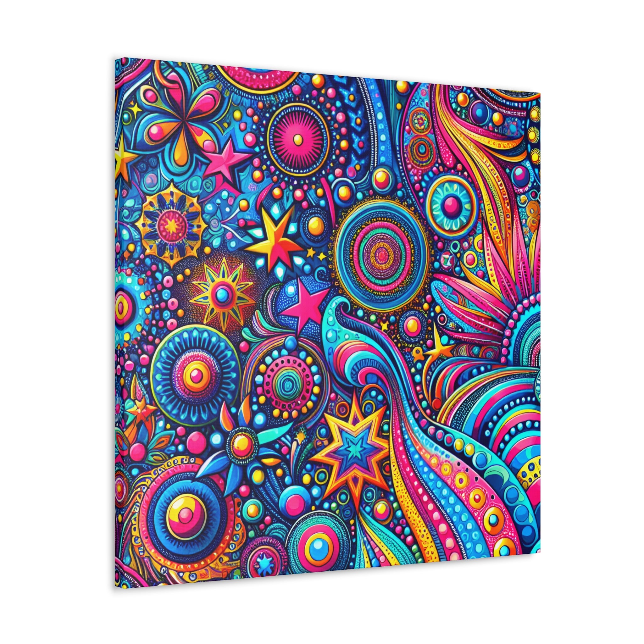 Psychedelic Dreamscape Vibrant Canvas Art Print - Canvas